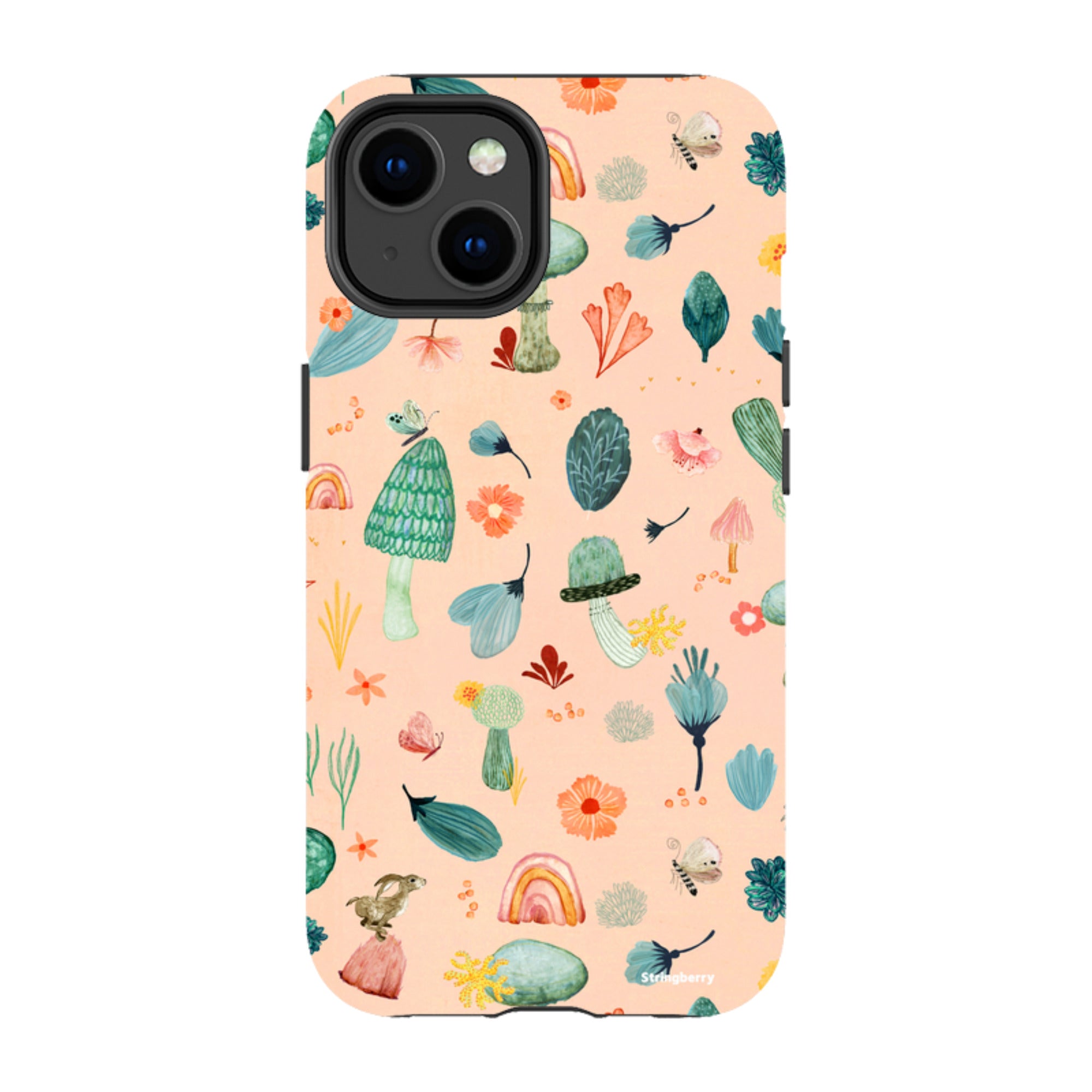 iPhone Tough Case - Mushroom World Pink By Katherine Quinn