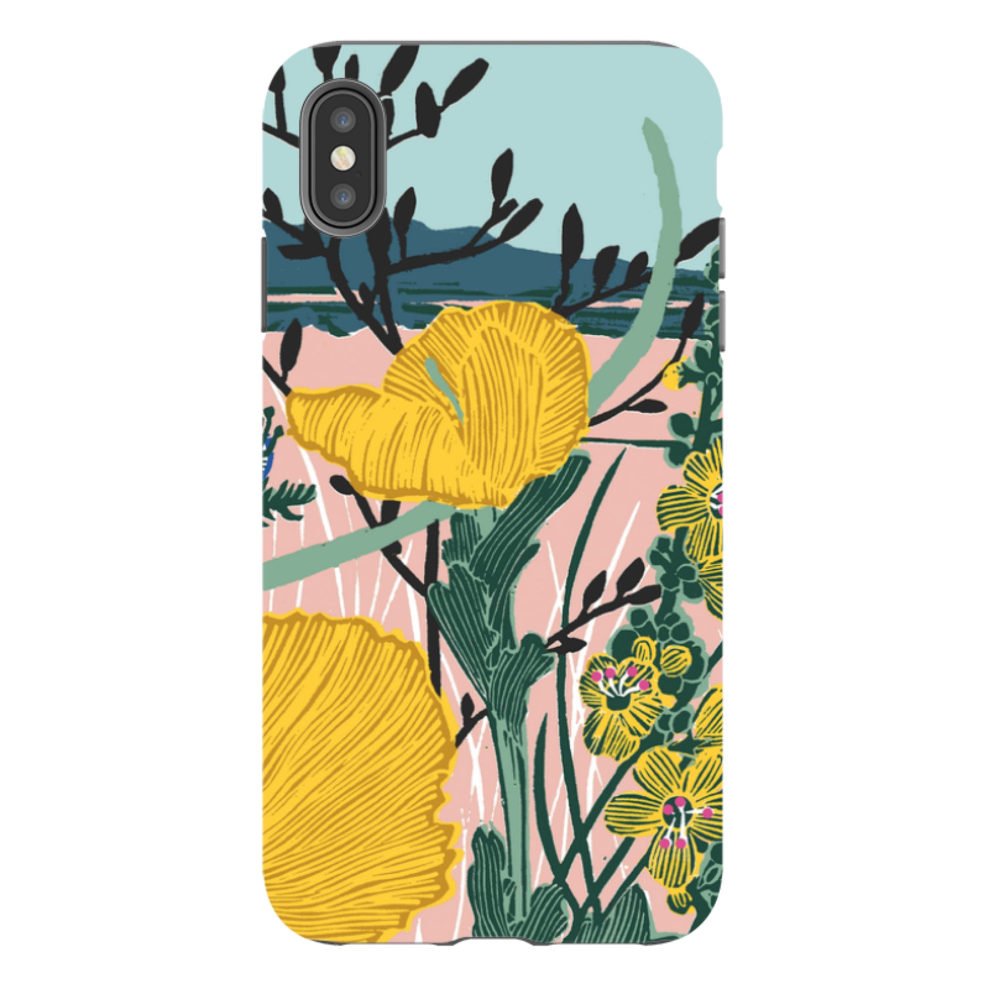 iPhone Tough Case - Yellow Poppies By Kate Heiss
