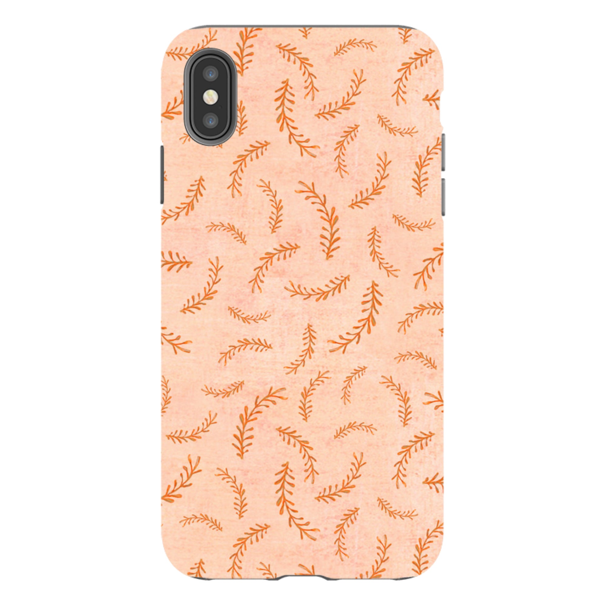 iPhone Tough Case - Feathers Pink By Katherine Quinn