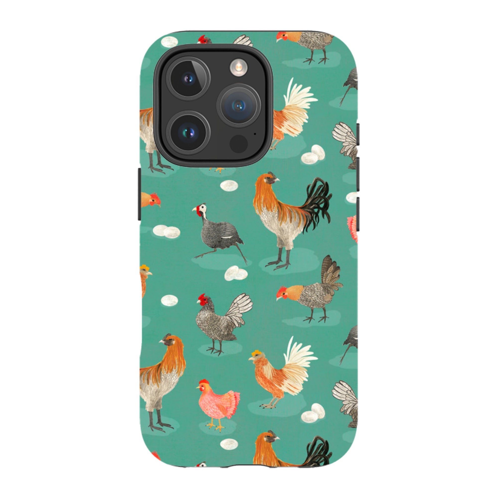 iPhone MagSafe Tough Case - Chicken Teal By Katherine Quinn