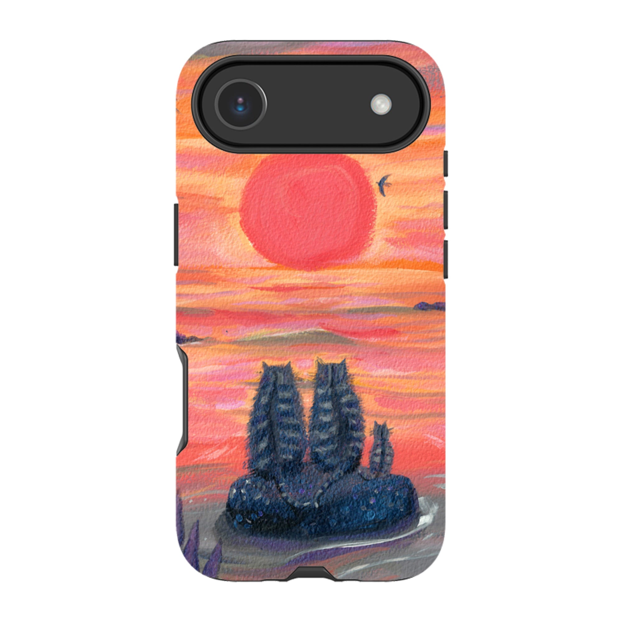 iPhone Tough Case - Sunset Cats By Mary Stubberfield