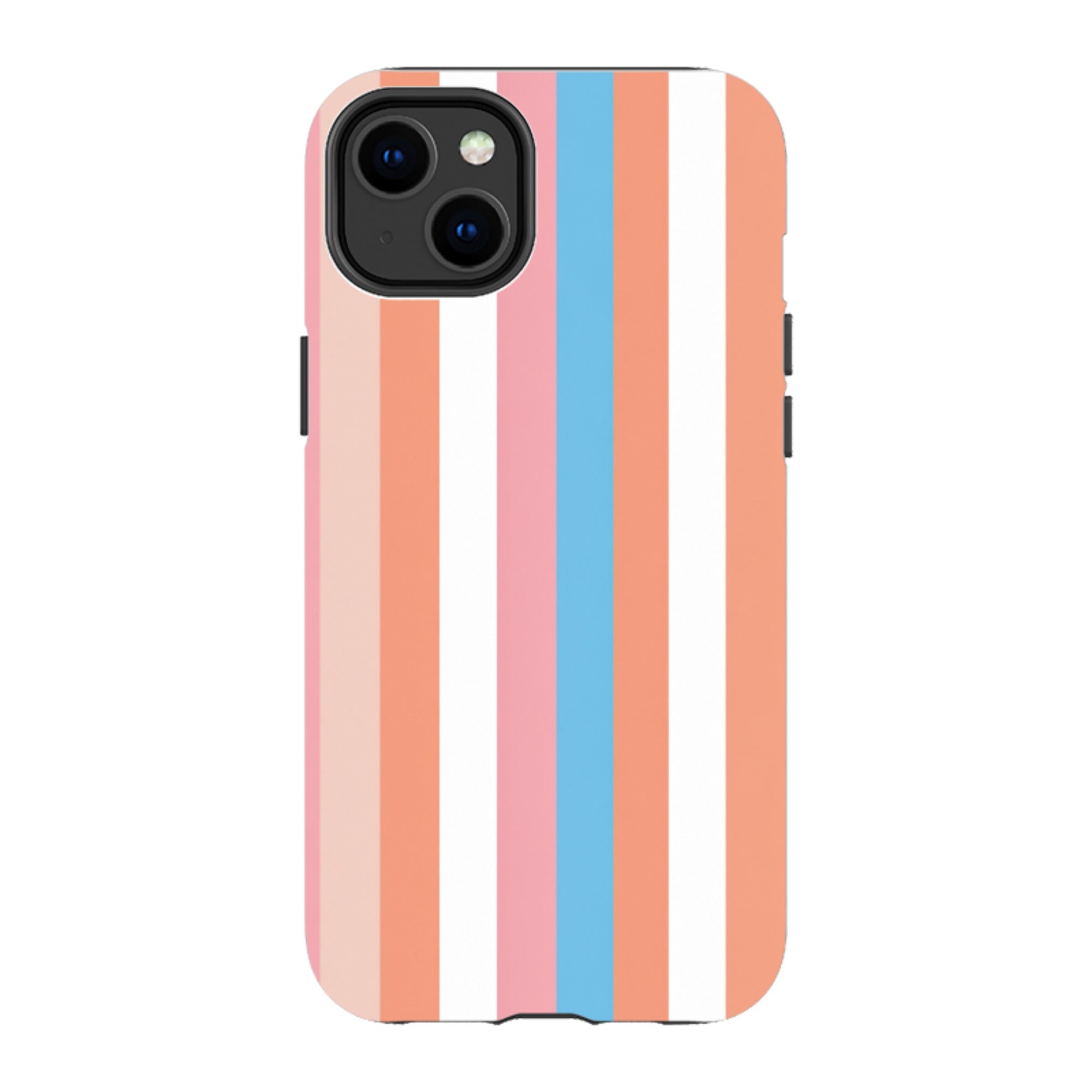 iPhone Tough Case - Coral Pink Stripe