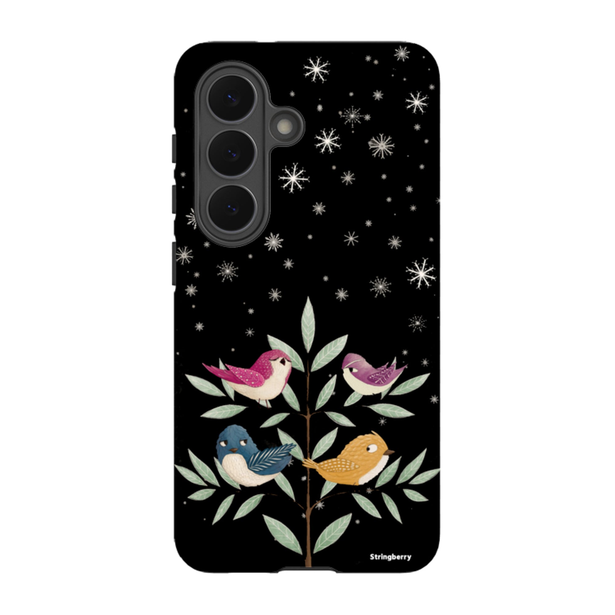 Samsung Tough Case - Garden Birds Black By Maja Lindberg