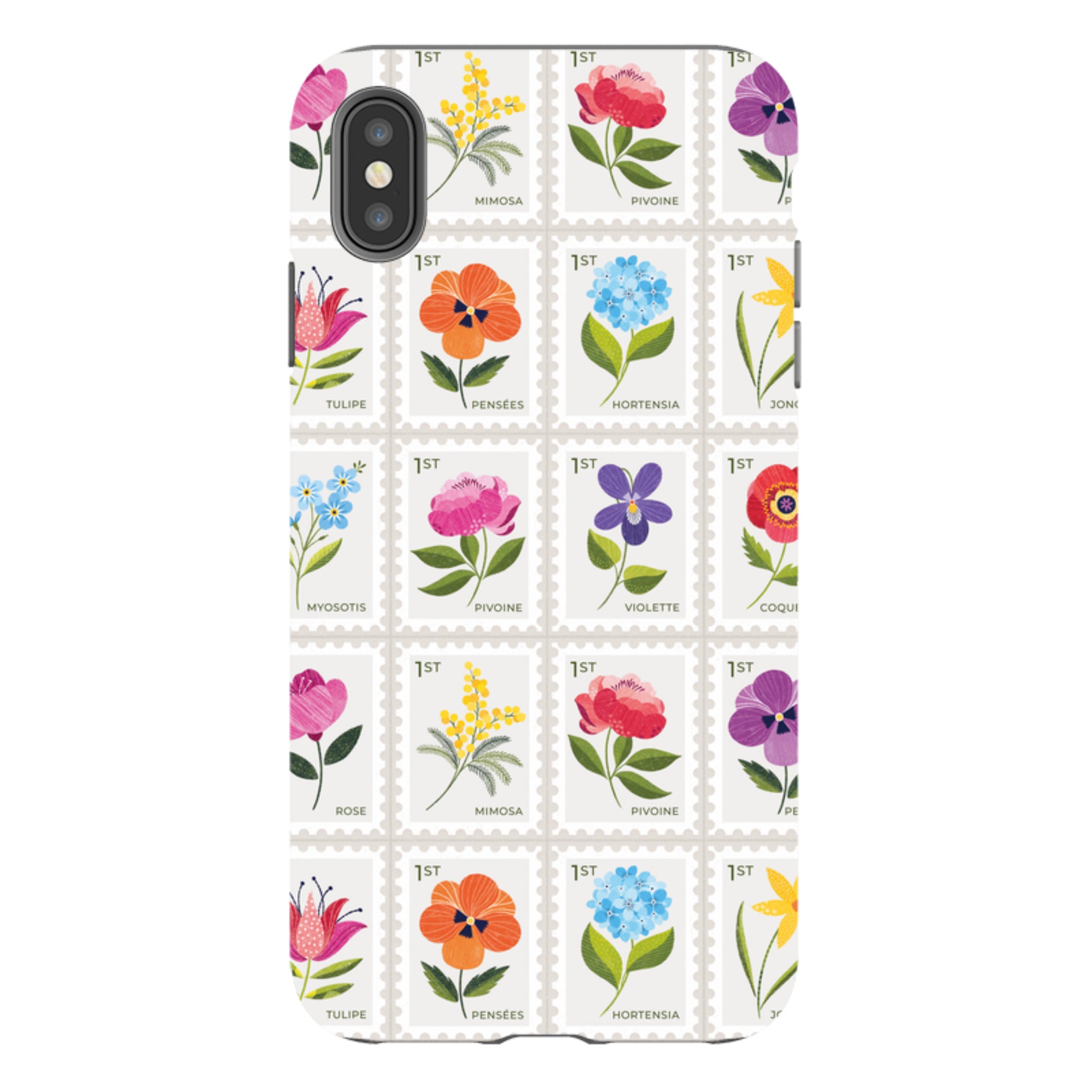 iPhone Tough Case - Floral Postage Stamps By Ali Brookes