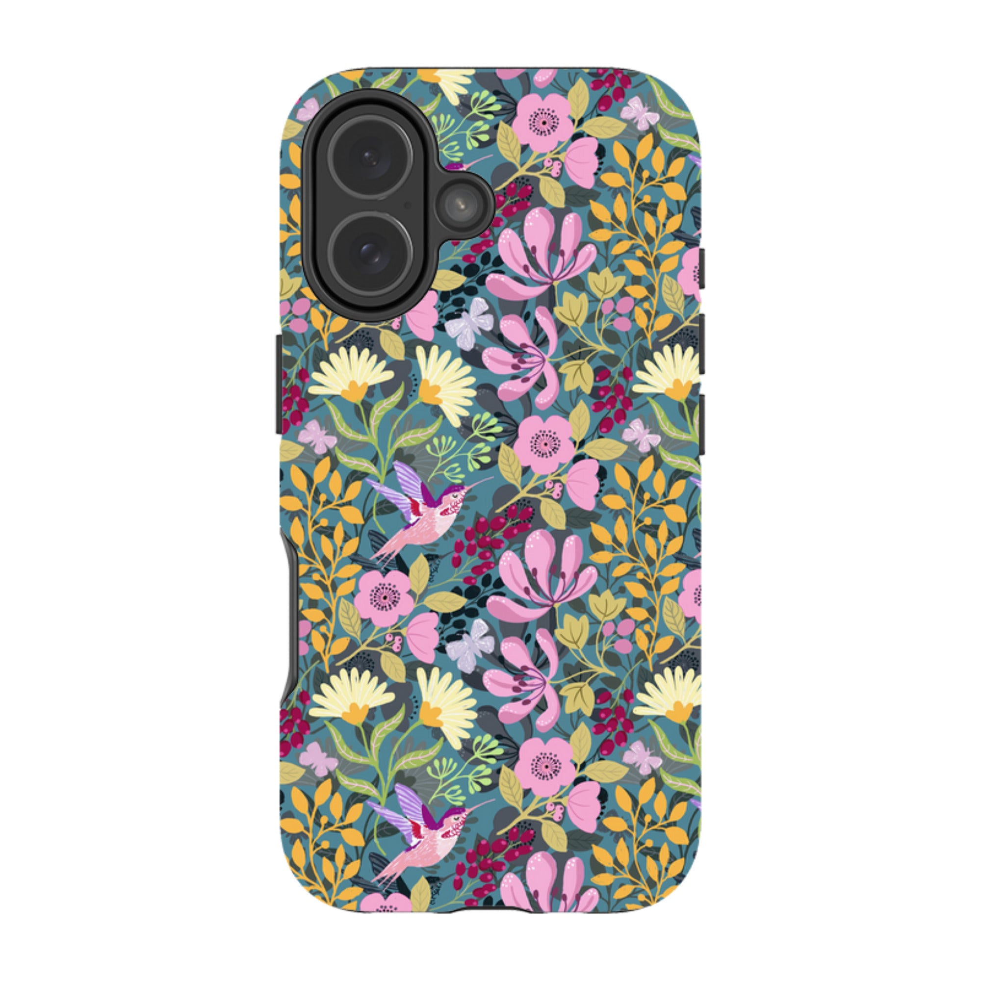 iPhone Tough Case - Hummingbird Pattern By Bex Parkin