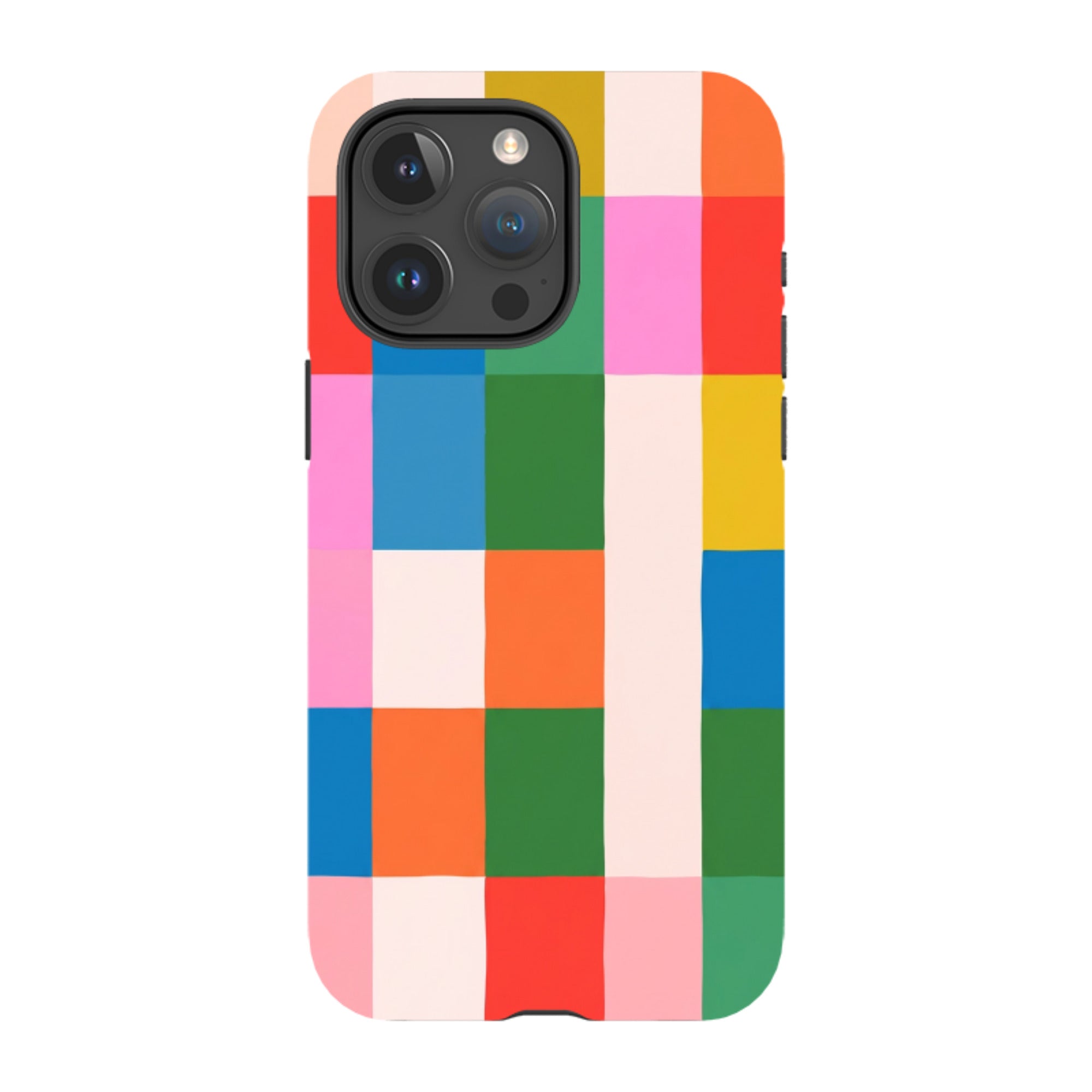 iPhone Tough Case - Multicolour Patchwork plaid
