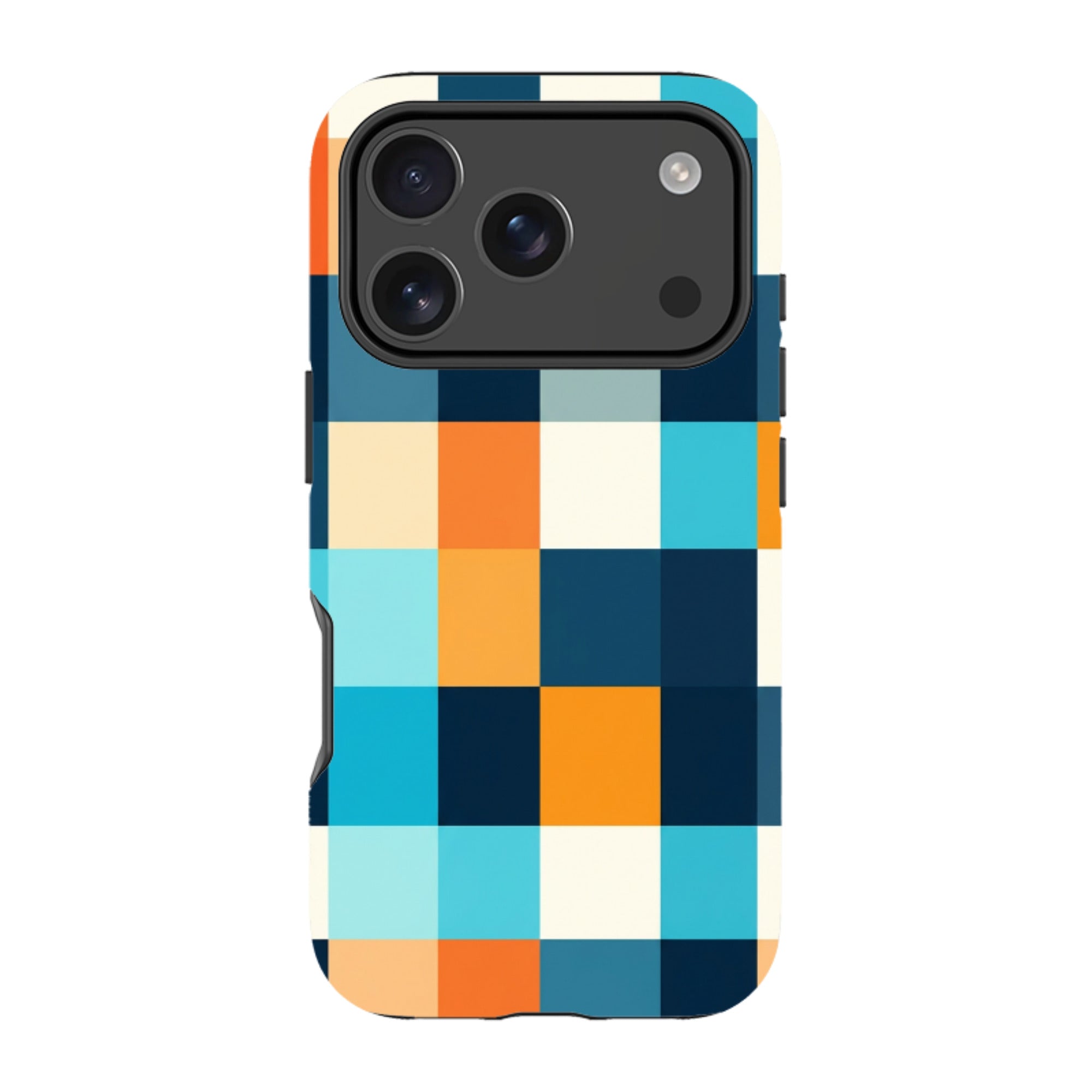iPhone Tough Case - Navy Blue & Orange