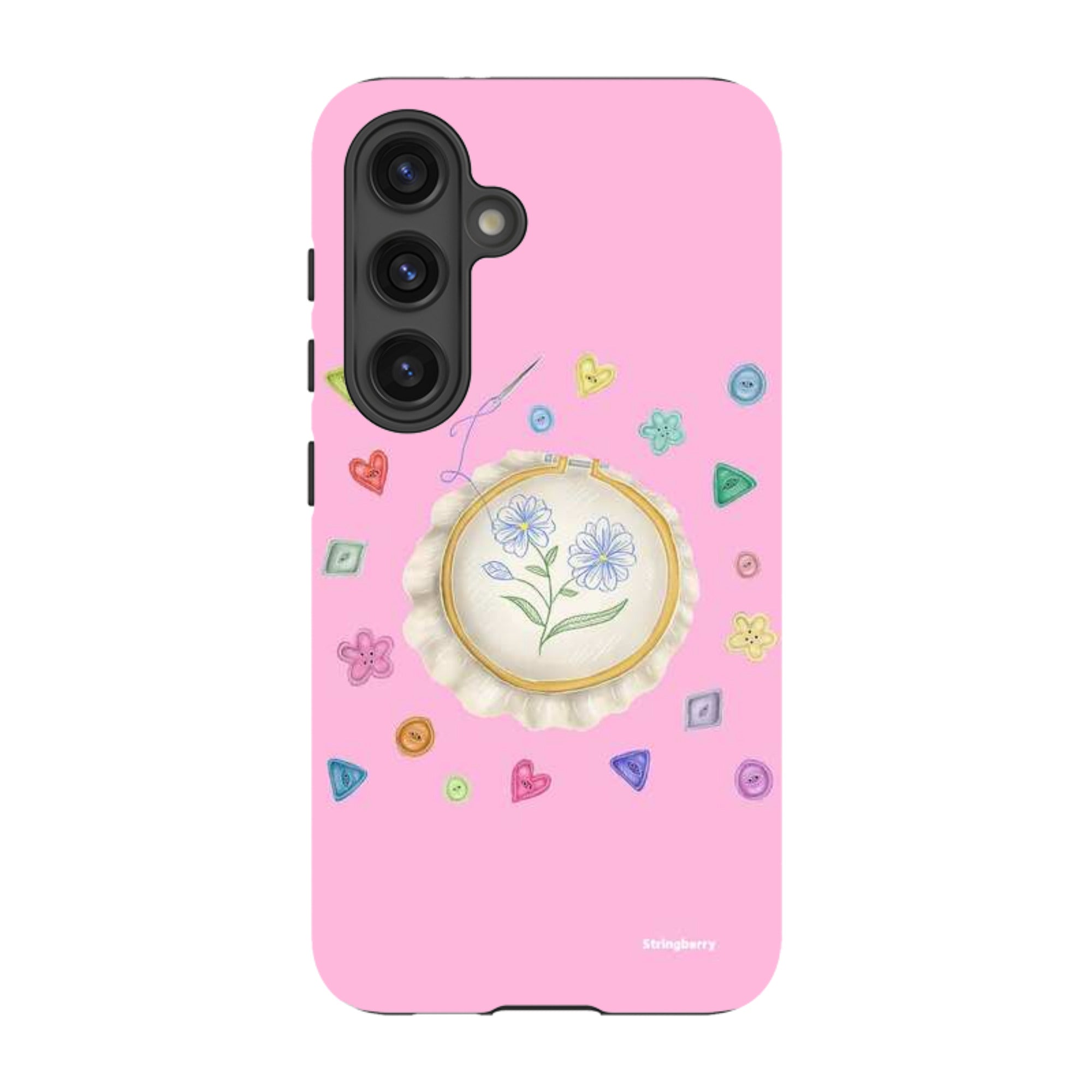 Samsung Tough Case - Flower Buttons Needlework By Catherine Rowe