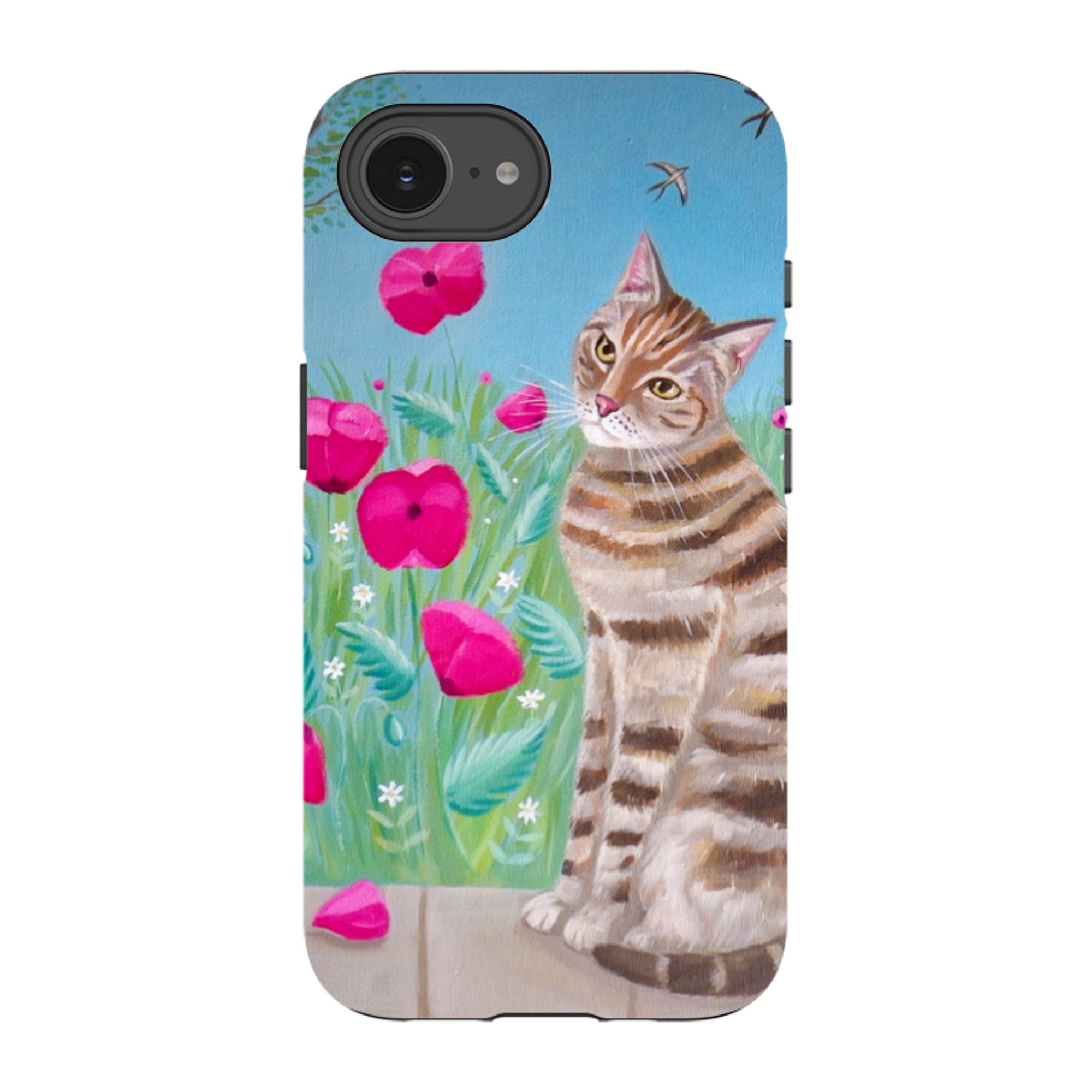 iPhone Tough Case - Cat Floral By Mary Stubberfield