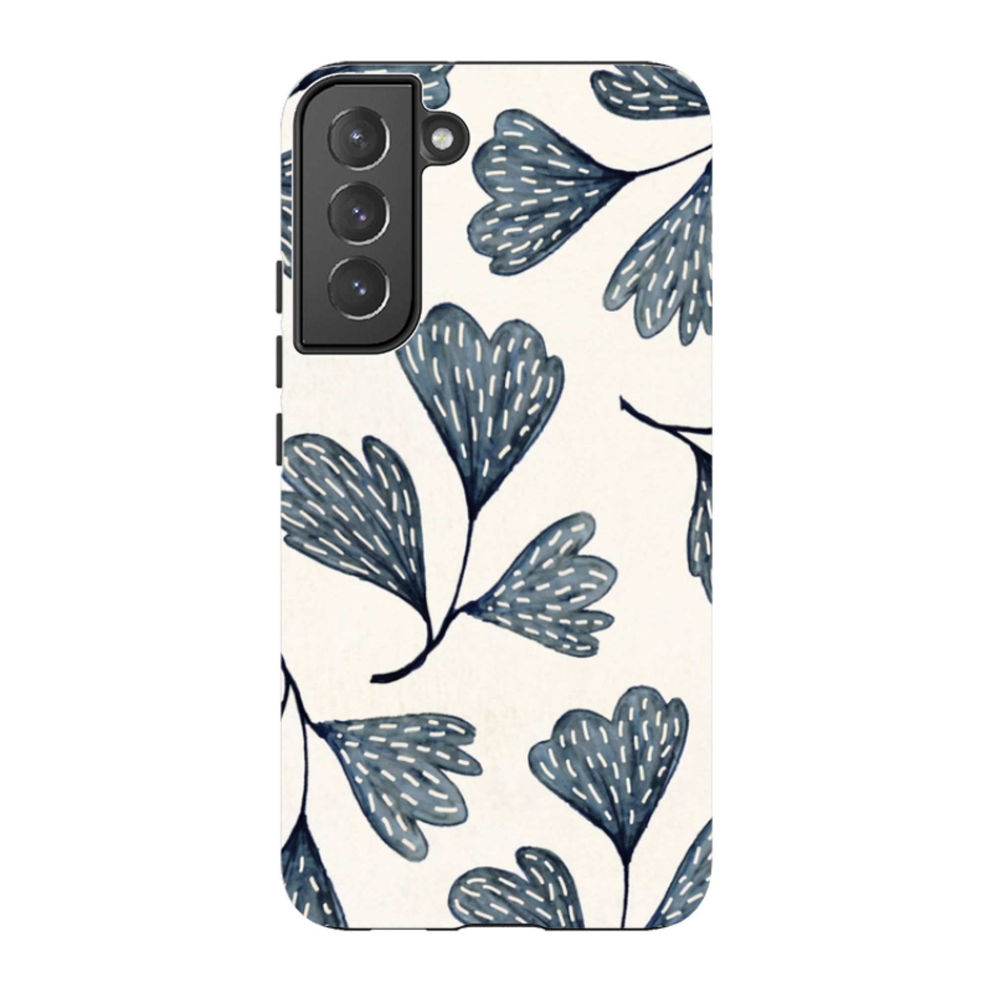Samsung Tough Case - Indigo Leaves By Katherine Quinn