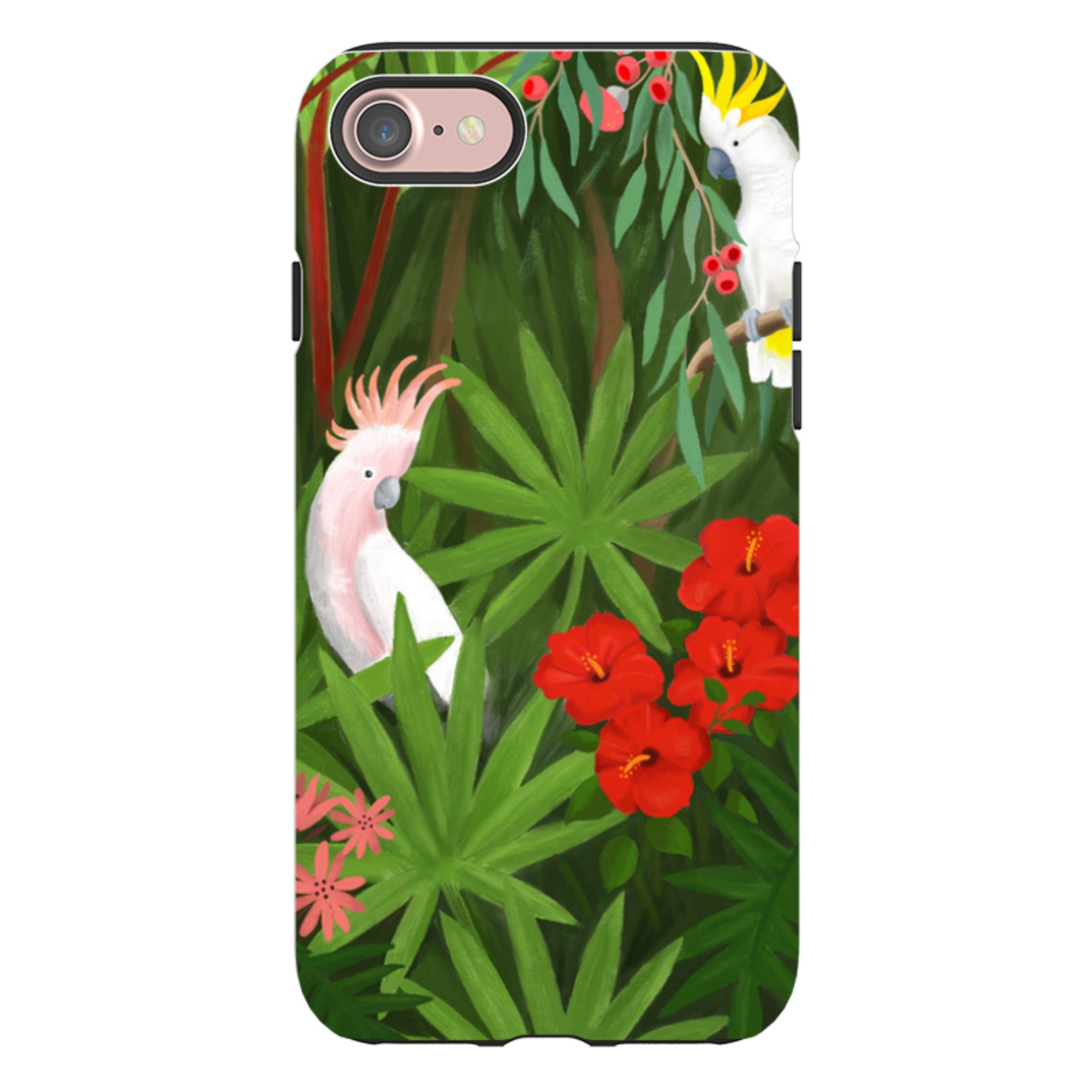 iPhone Tough Case - Cockatoo Jungle By Bex Parkin
