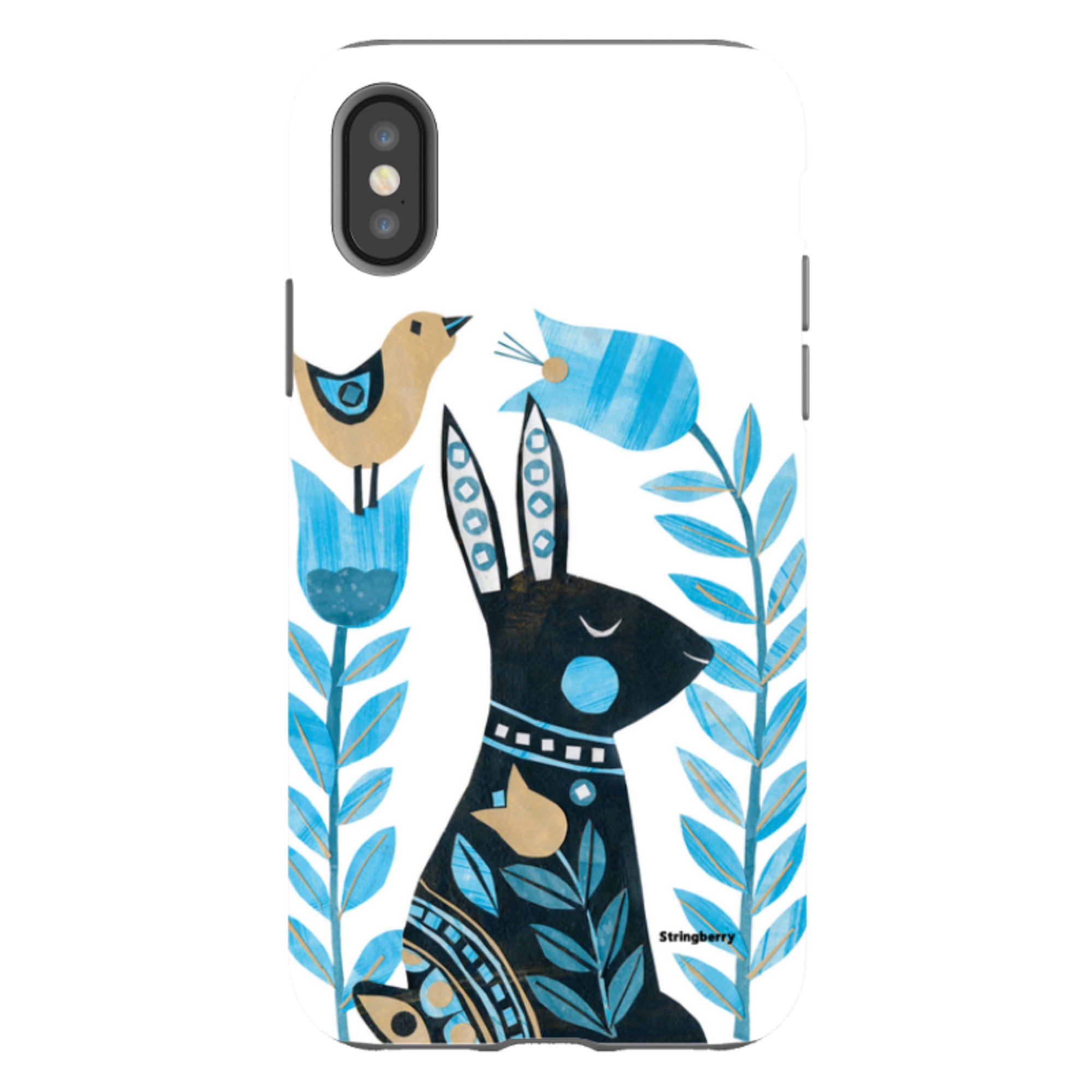 iPhone Tough Case - Folk Rabbit By Tracey English