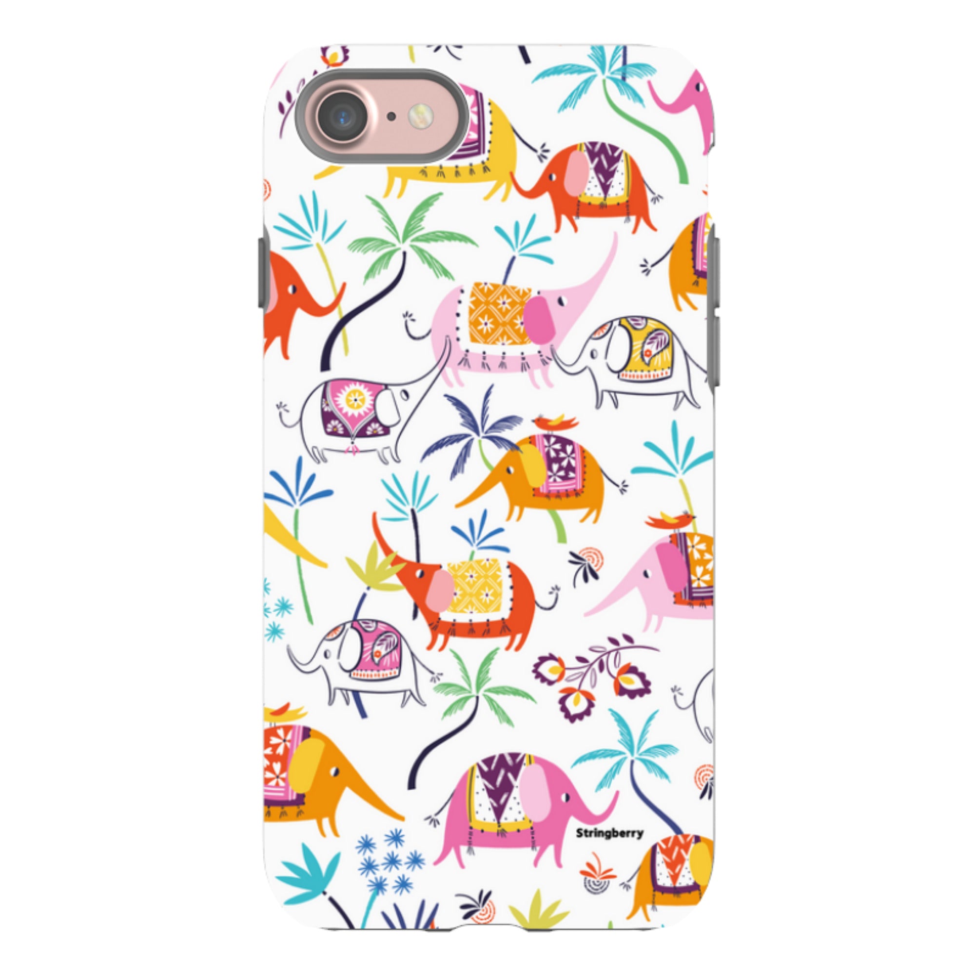 iPhone Tough Case - Elephants And Trees By Ali Brookes