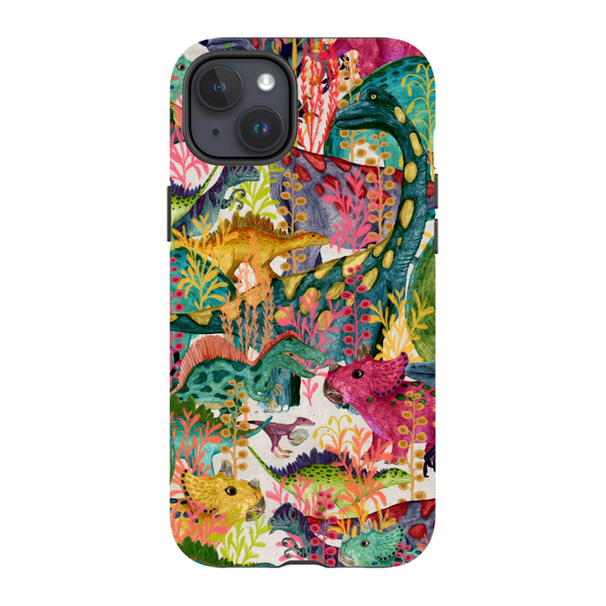 iPhone Tough Case - Dinosaur Jamboree By Katherine Quinn