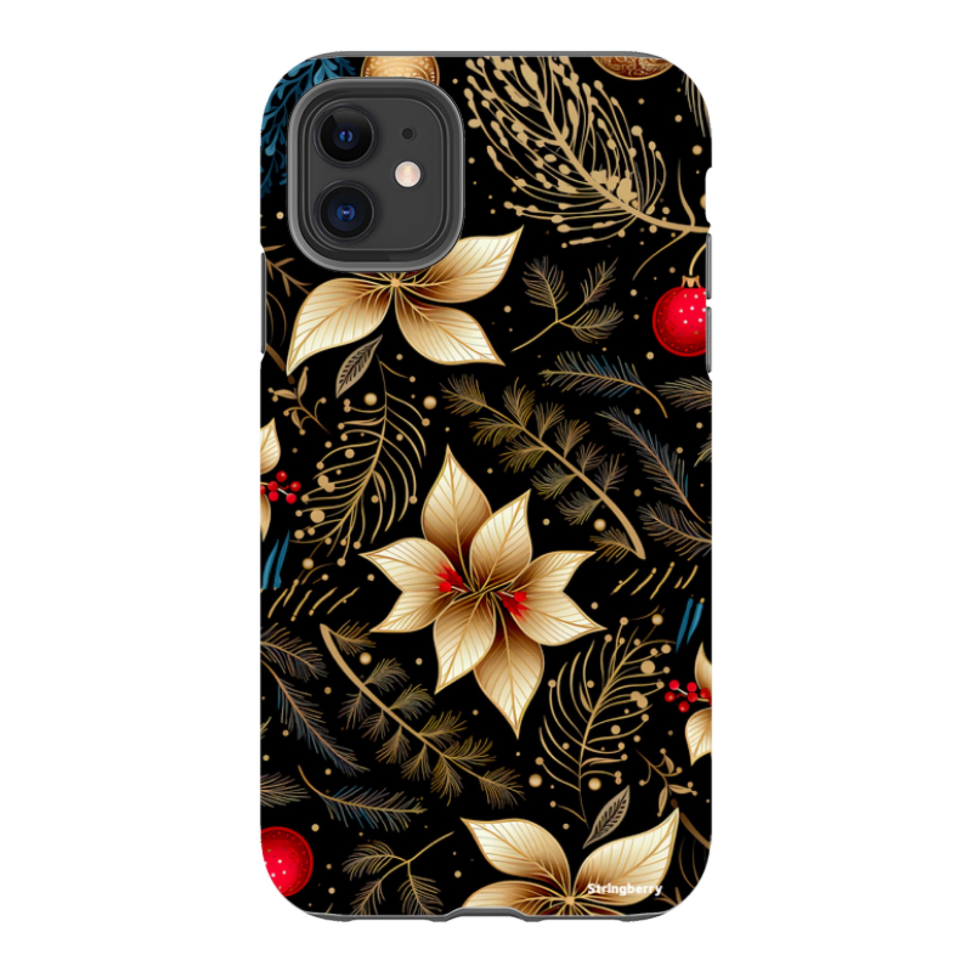 iPhone Tough Case - Golden Winter Floral
