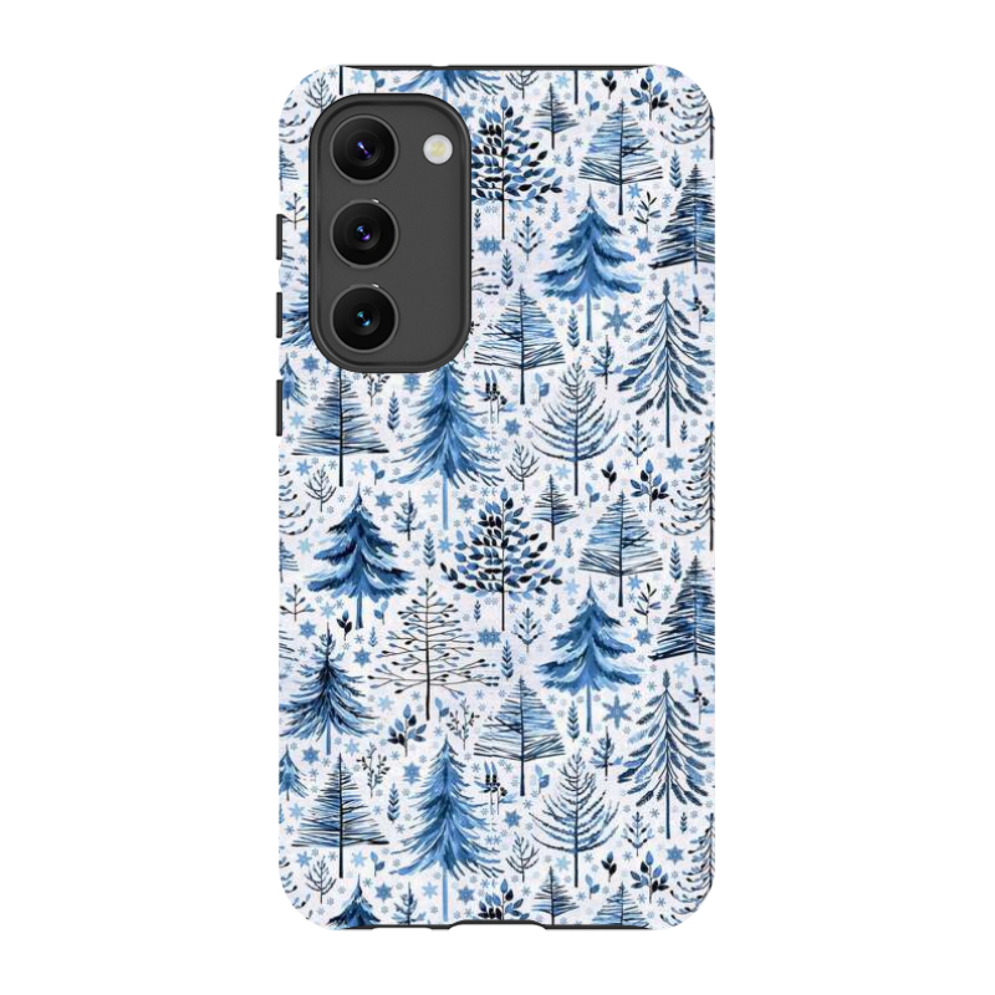 Samsung Tough Case - Blue Xmas Trees By Elisabeth Haager