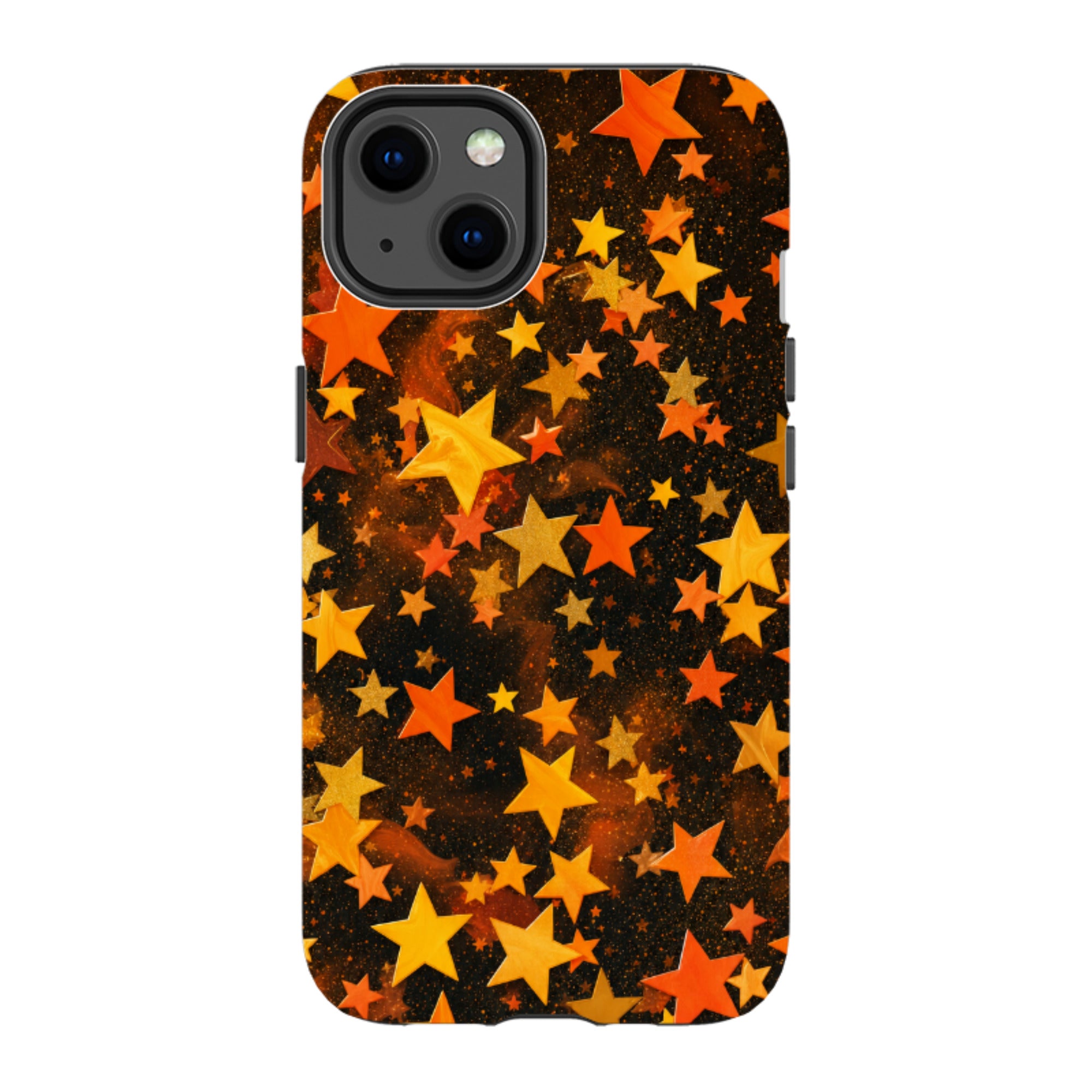 iPhone Tough Case - Orange Galaxy Star