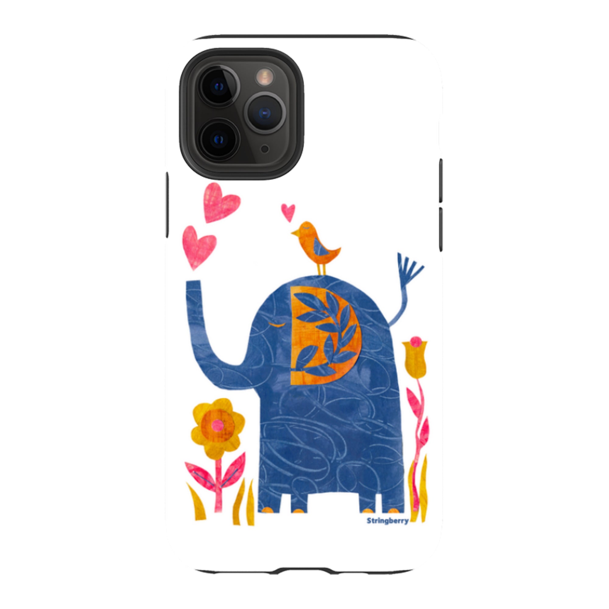 iPhone Tough Case - Elephant In Love By Tracey English