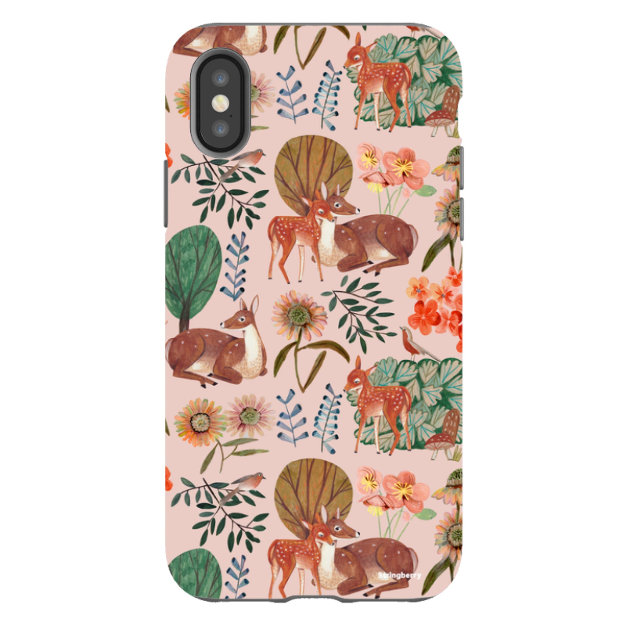 iPhone Tough Case - Deer Pattern By Caroline Bonne Muller