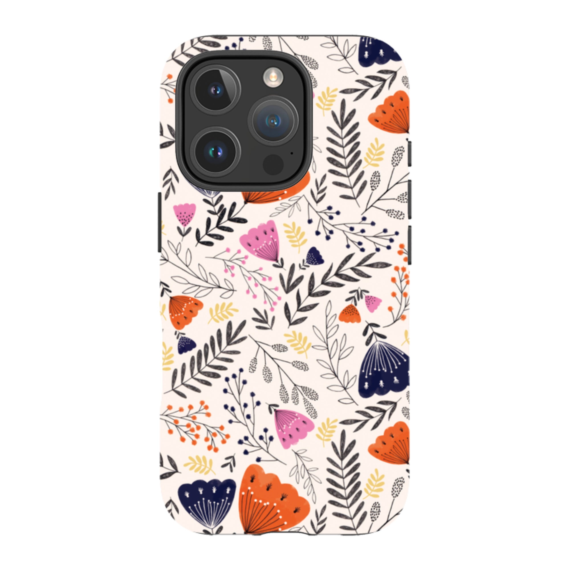 iPhone Tough Case - Pink Floral By Jade Mosinski