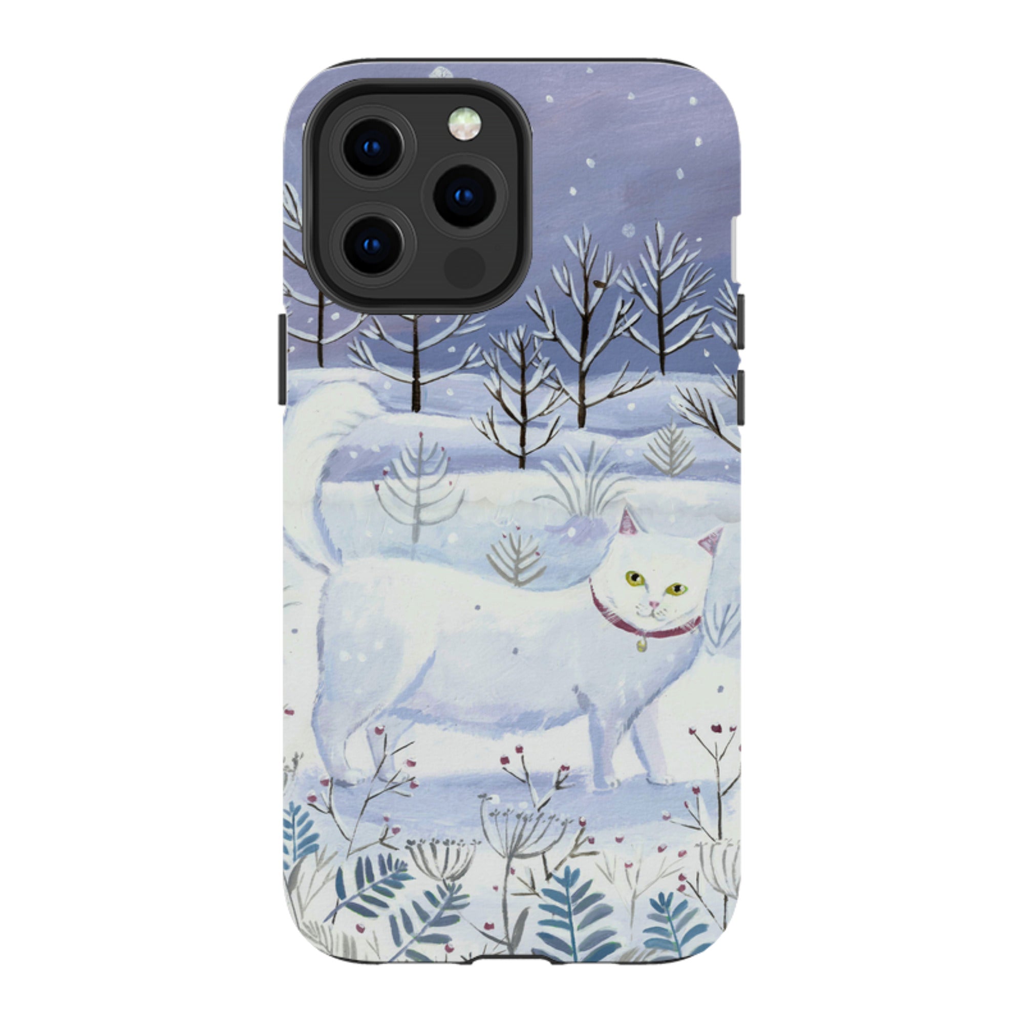 iPhone Tough Case - White Cat By Mary Stubberfield