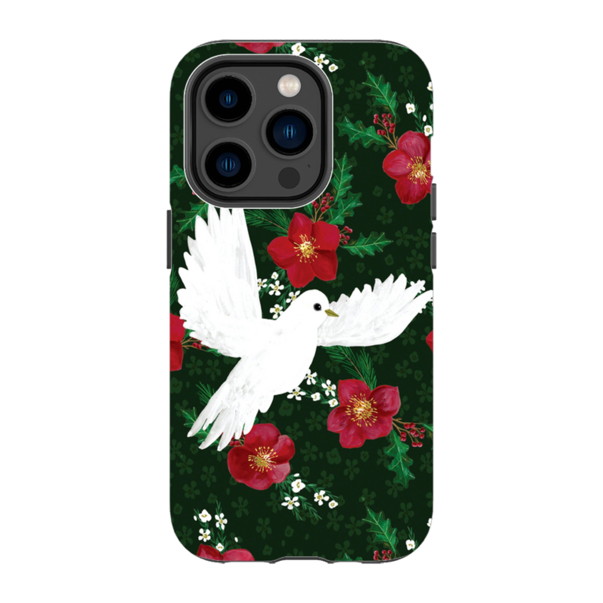 iPhone MagSafe Tough Case - Dove and Floral By Abby Jacobs