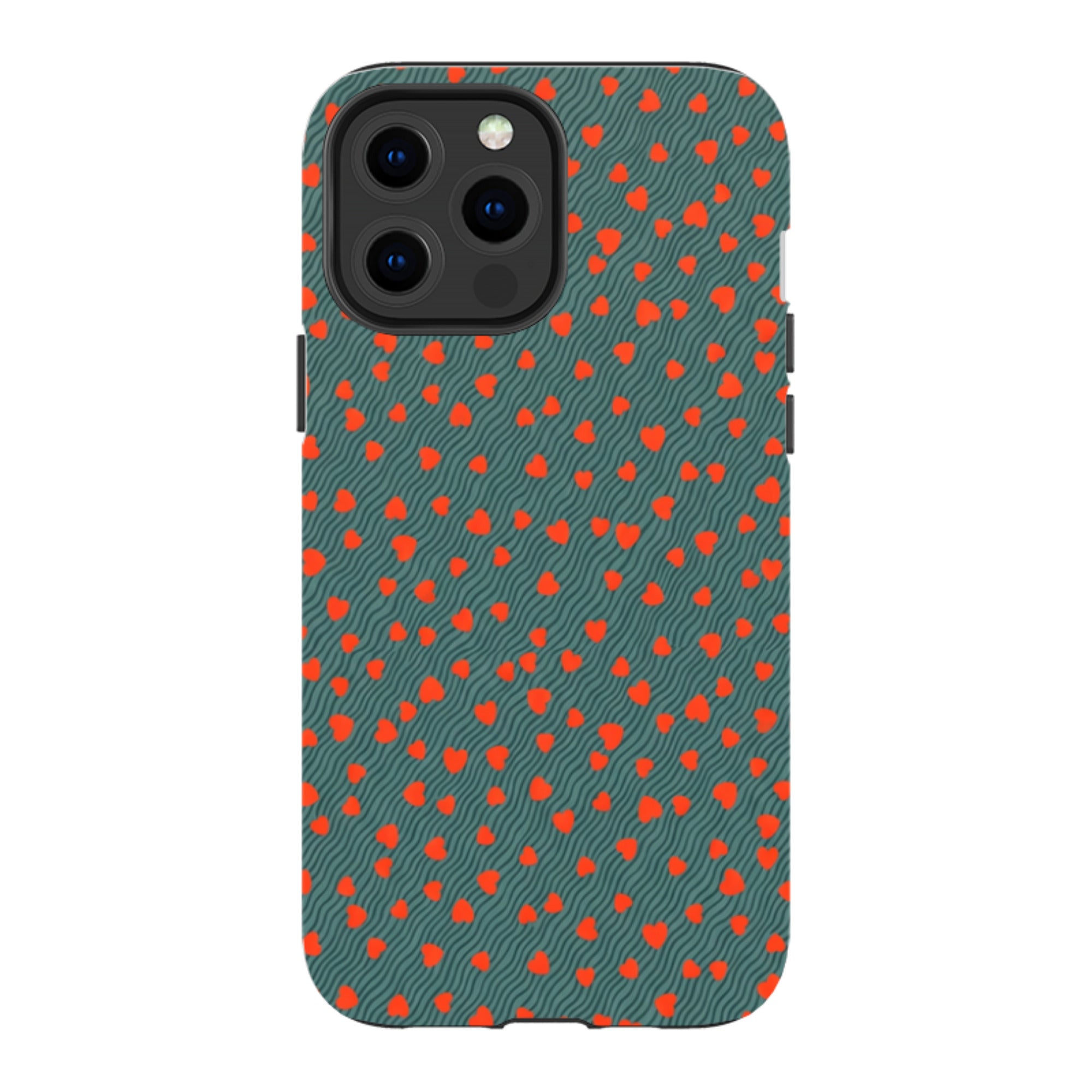 iPhone Tough Case - Red Hearts