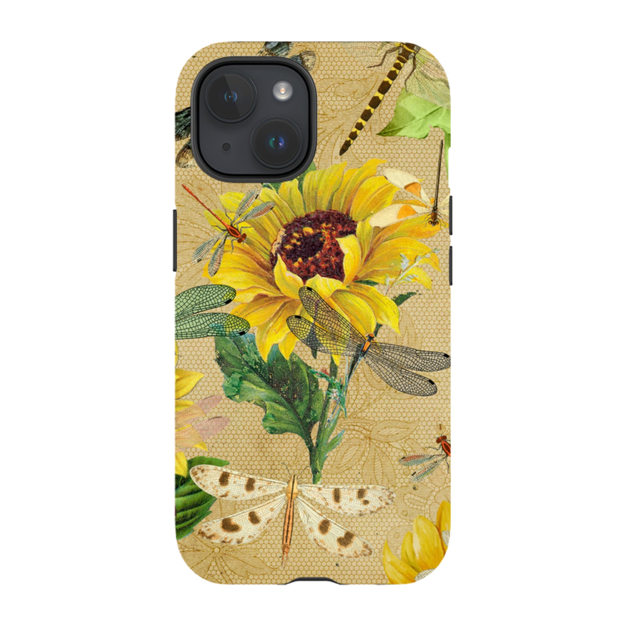 iPhone MagSafe Tough Case - Drangonflies and Sunflowers