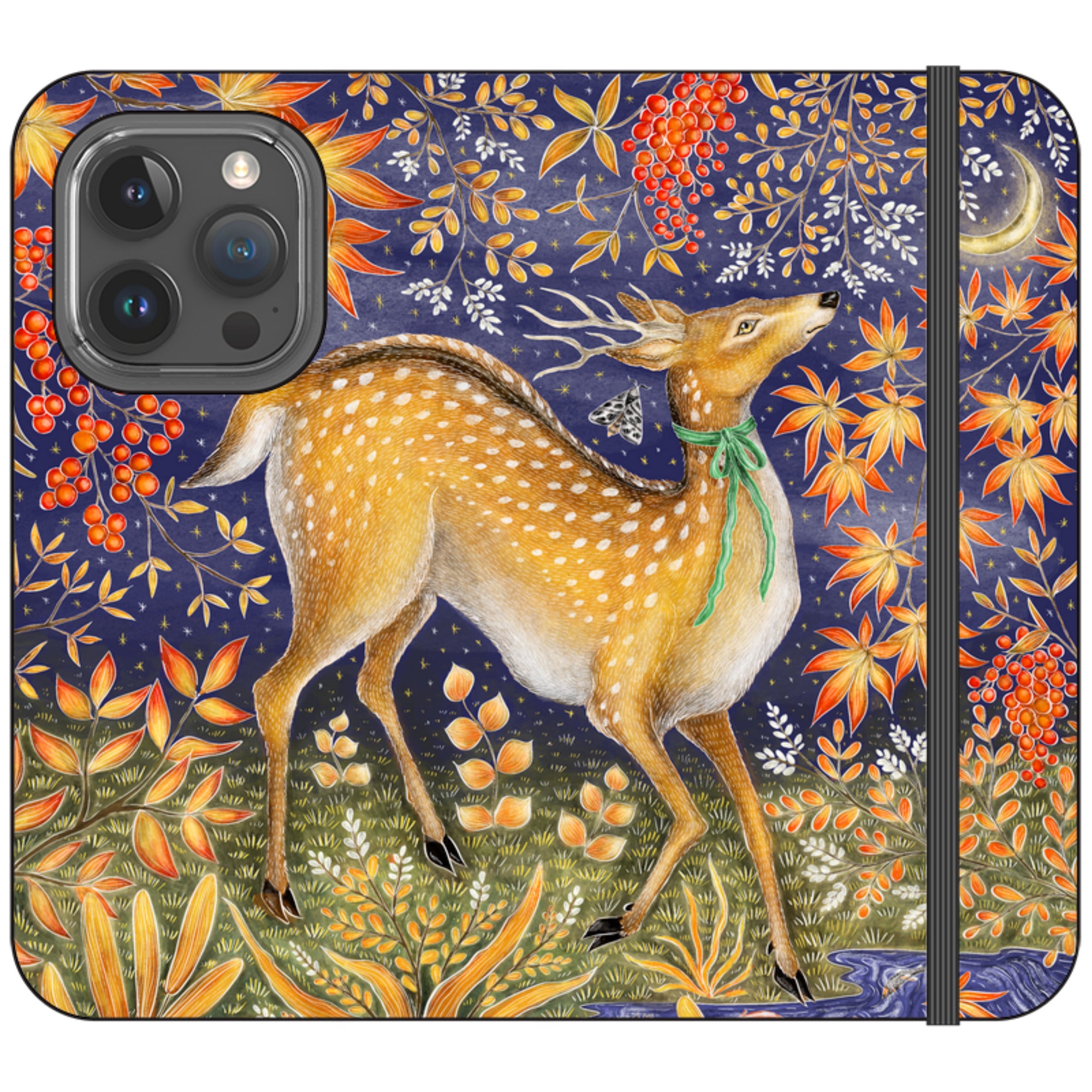 Autumn Deer Wallet Case By Catherine Rowe