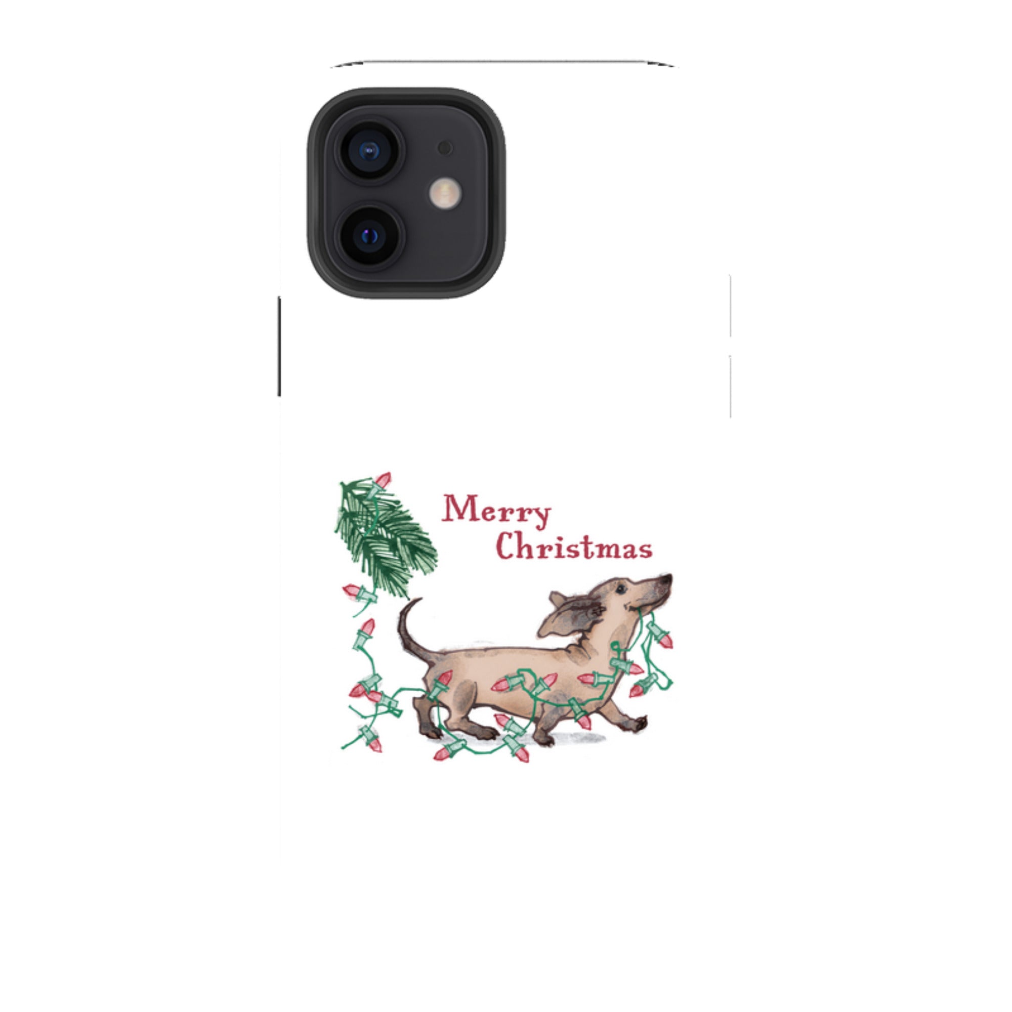 iPhone Tough Case - Christmas Dachshund By Liane Payne