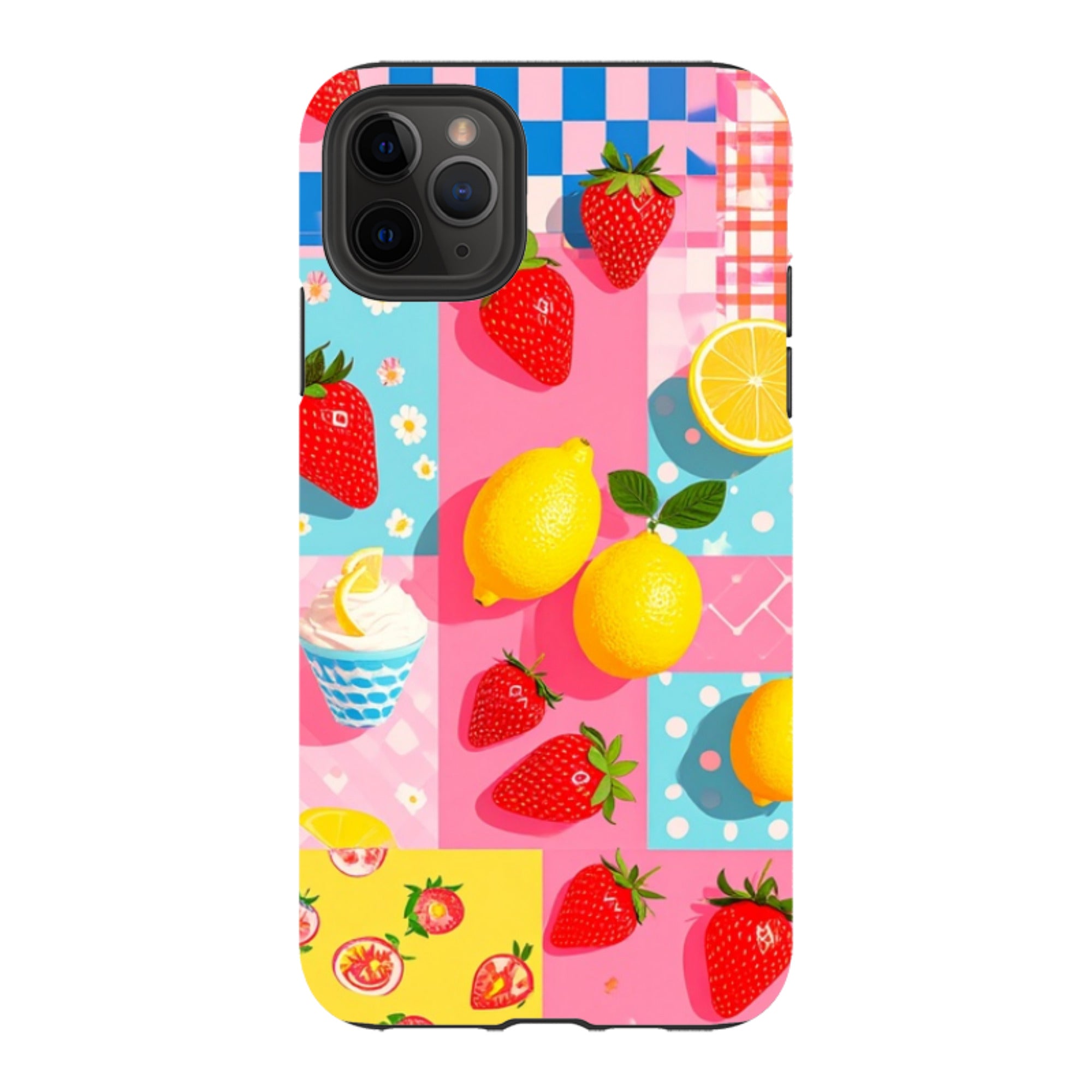 iPhone Tough Case - Lemon Strawberry Ice Cream