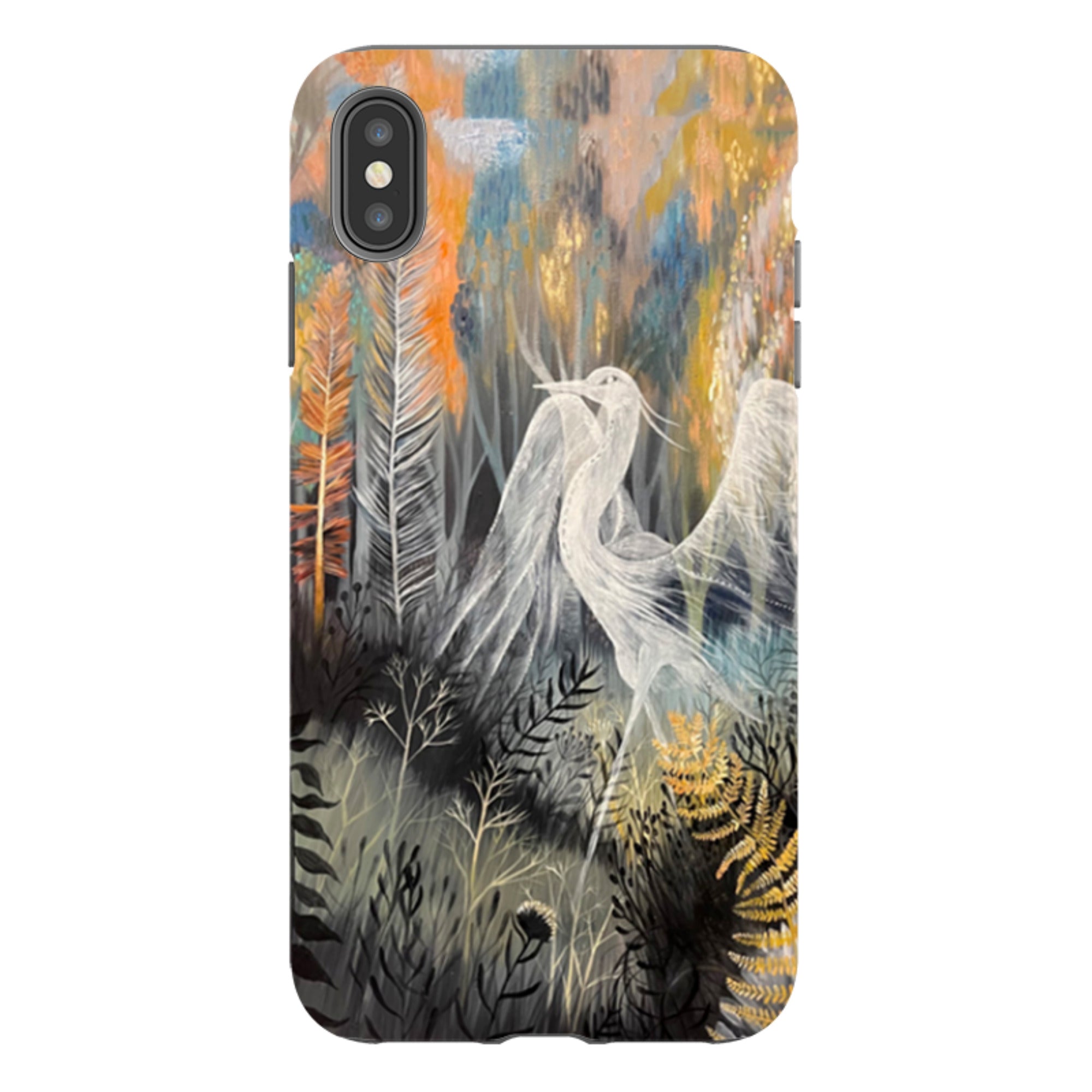 iPhone Tough Case - Ghost Heron By Mia Underwood