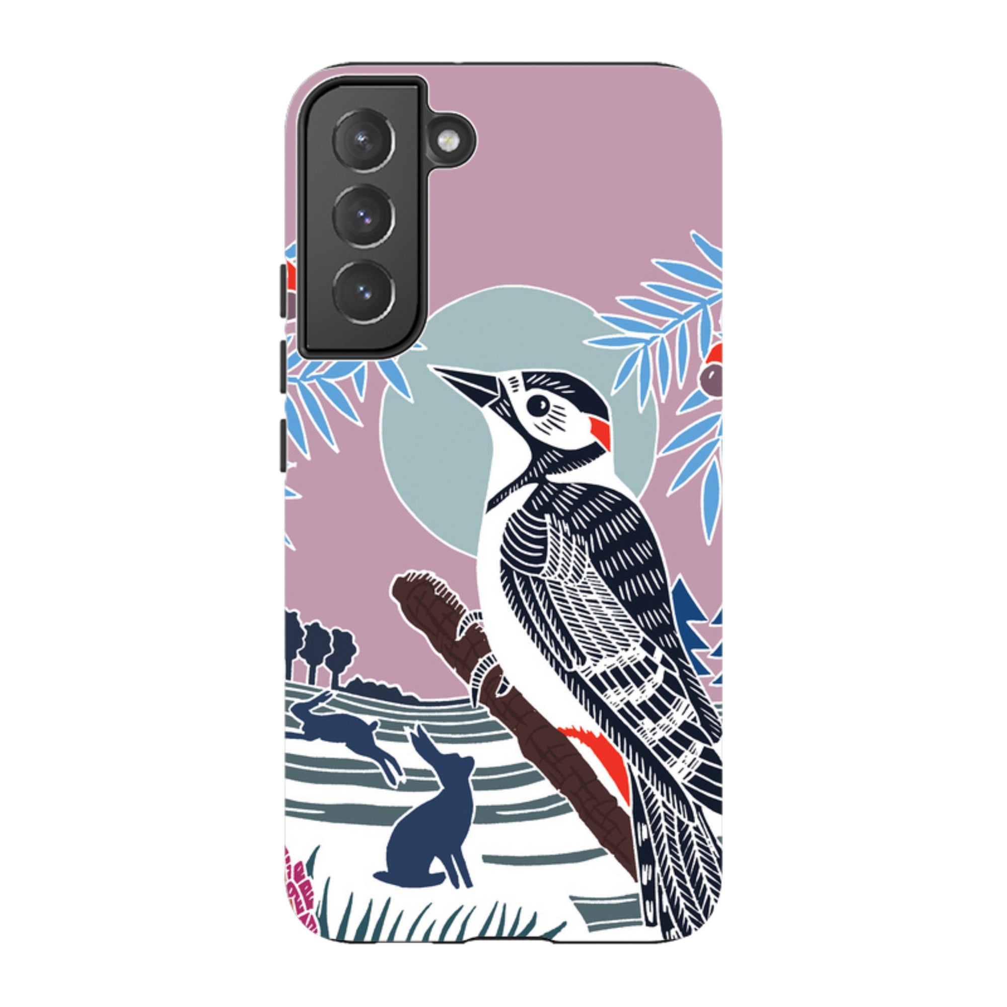 Samsung Tough Case - Woodpecker Pale By Kate Heiss