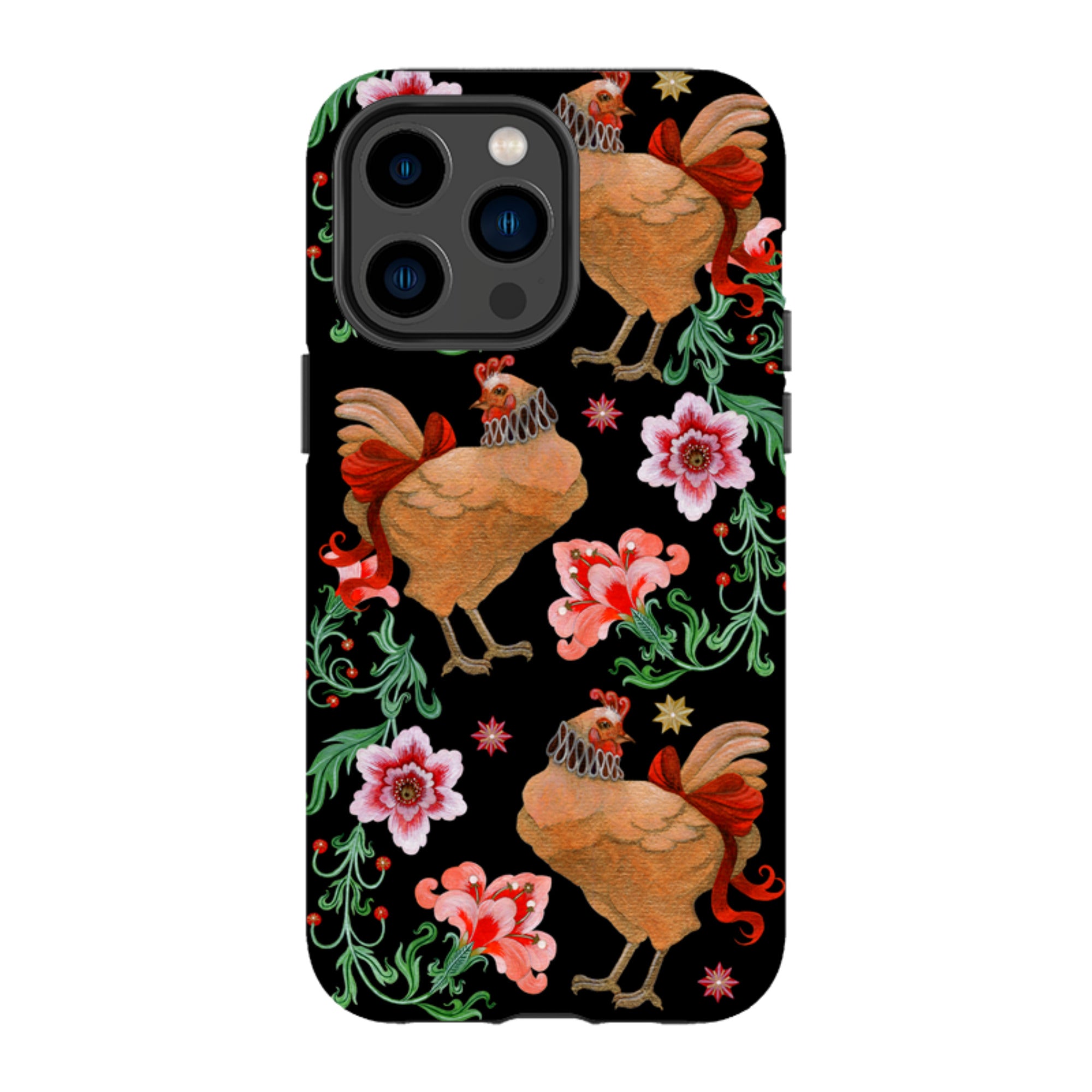 iPhone MagSafe Tough Case - Three French Hens By Maria Matos
