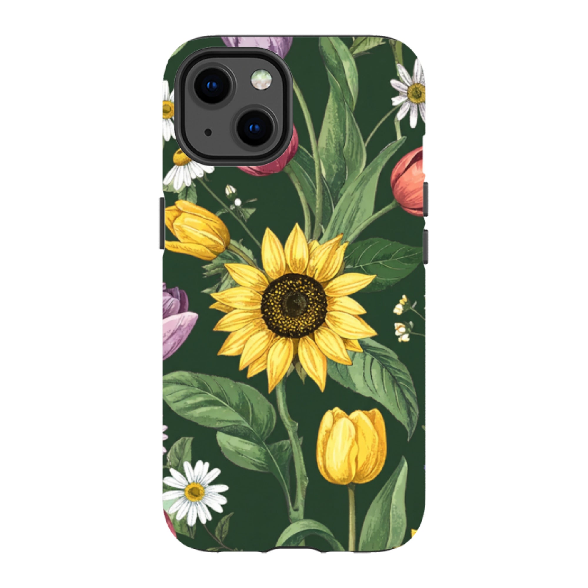 iPhone MagSafe Tough Case - Green Sunflowers