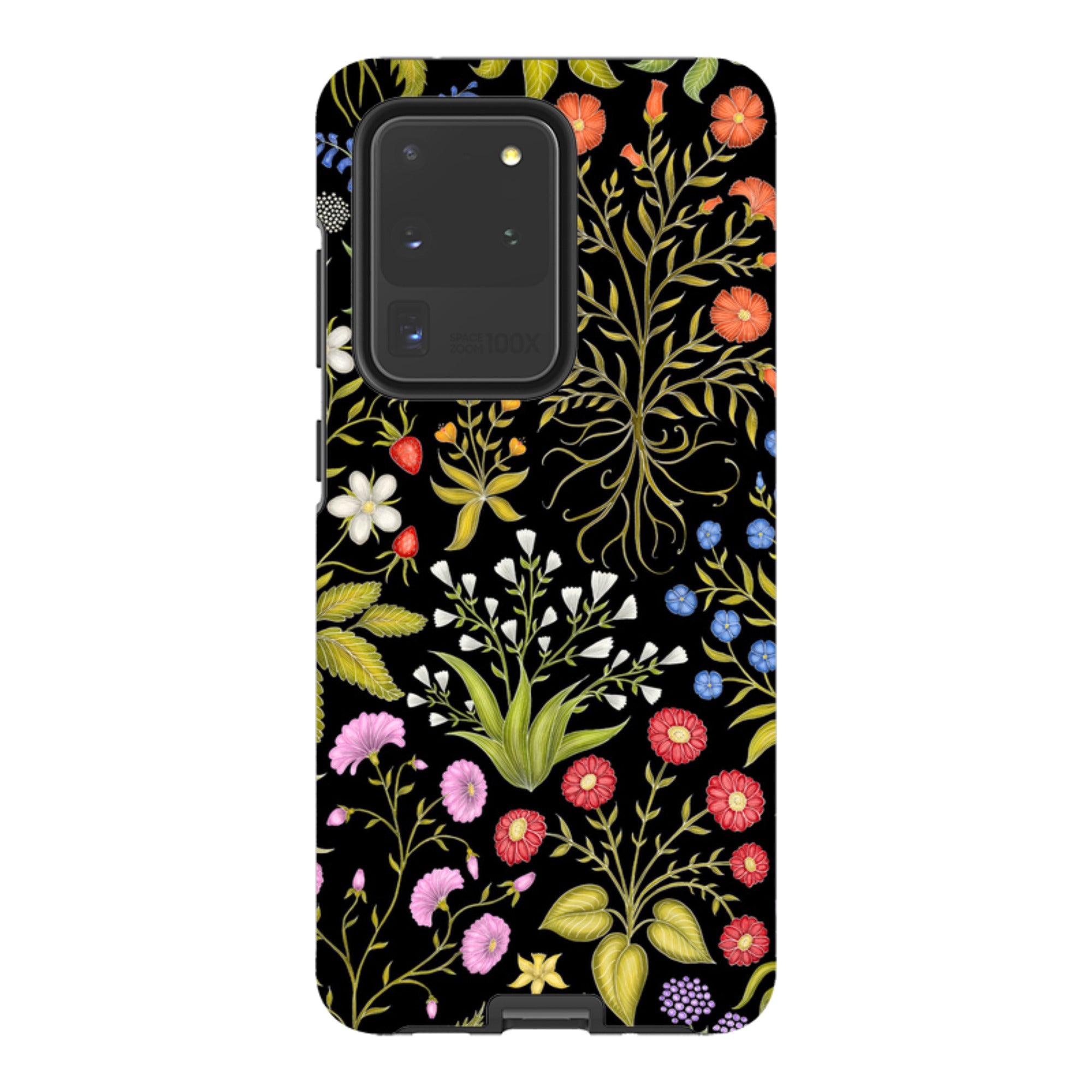 Samsung Tough Case - Fleurs Black By Catherine Rowe