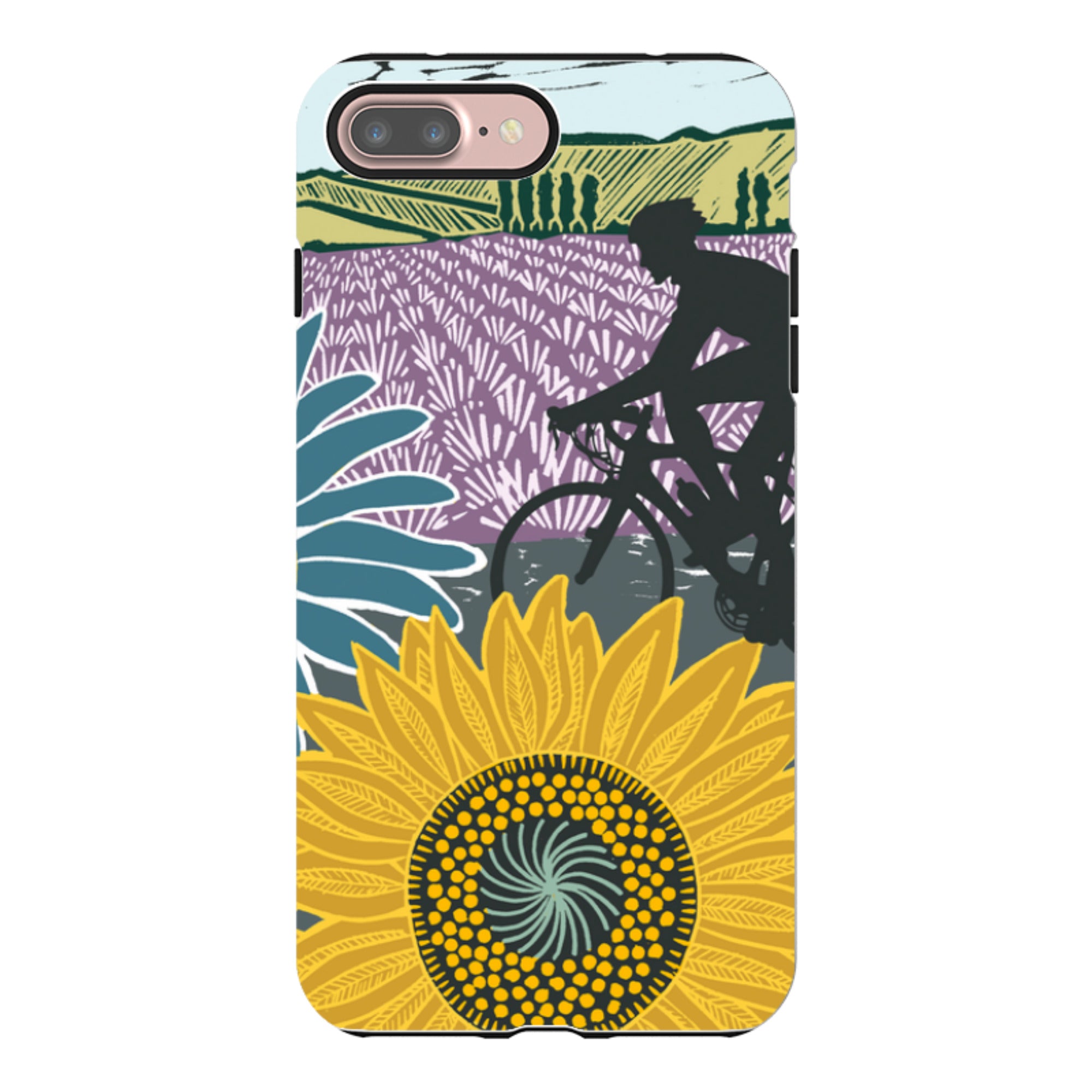 iPhone Tough Case - Bike And Sunflowers By Kate Heiss