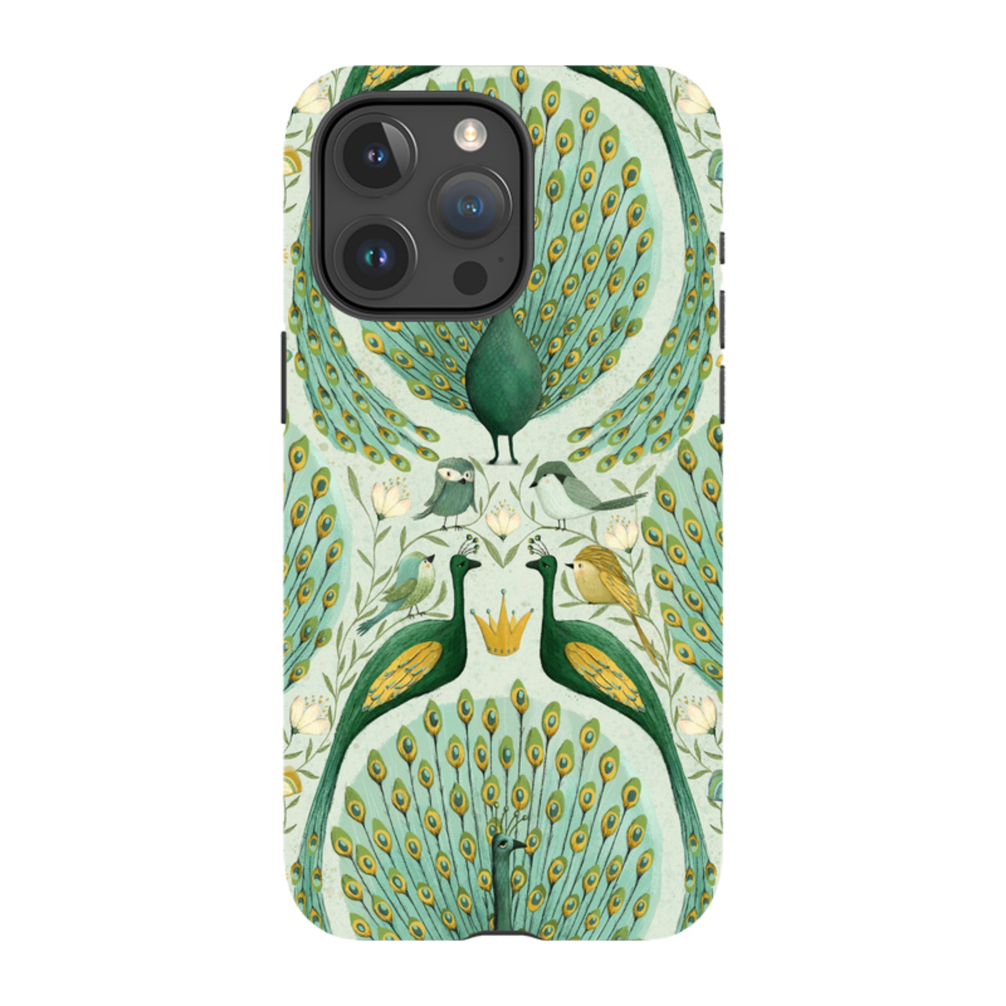 iPhone Tough Case - Peacock Pattern By Maja Lindberg