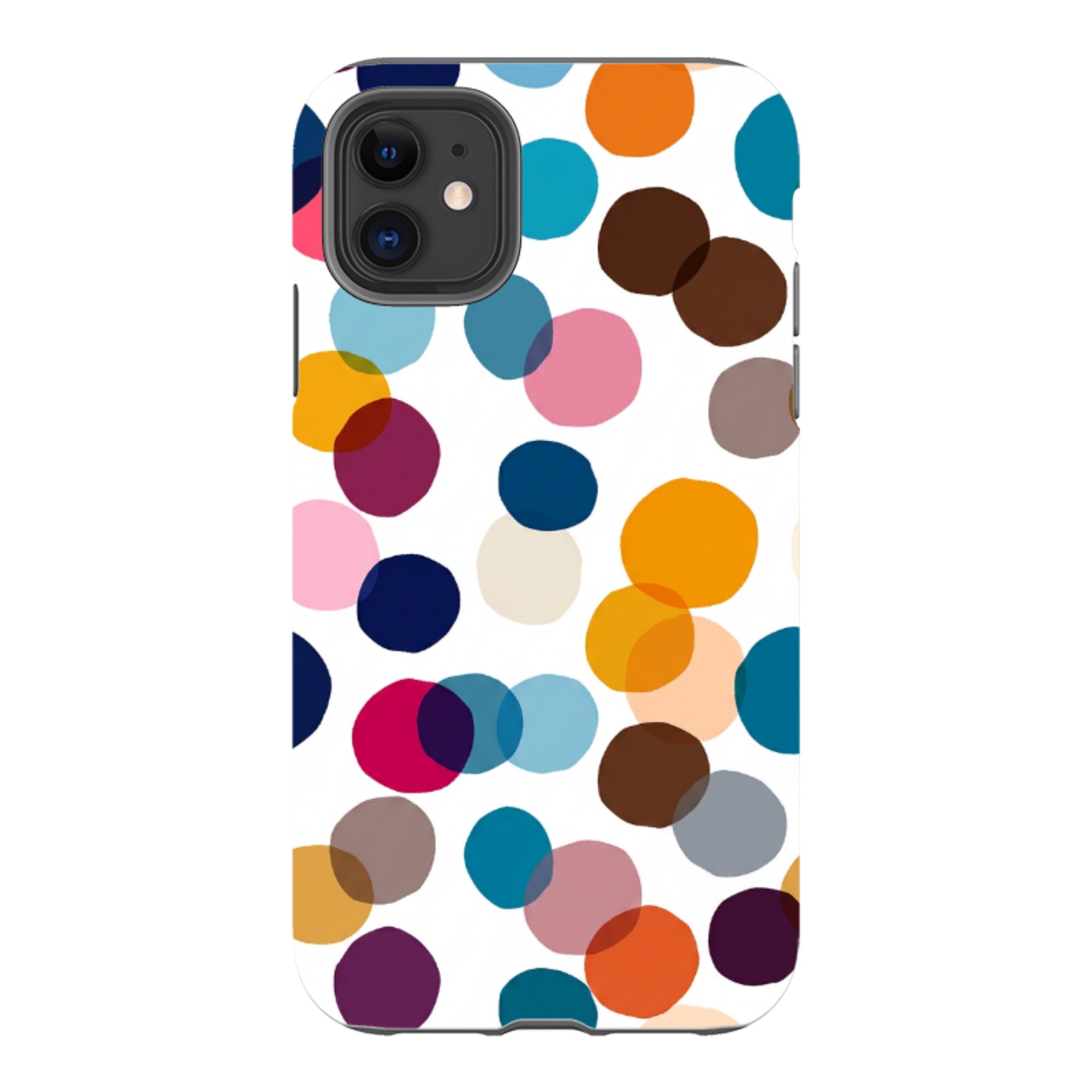 iPhone Tough Case - Multi-Color Polka Dot