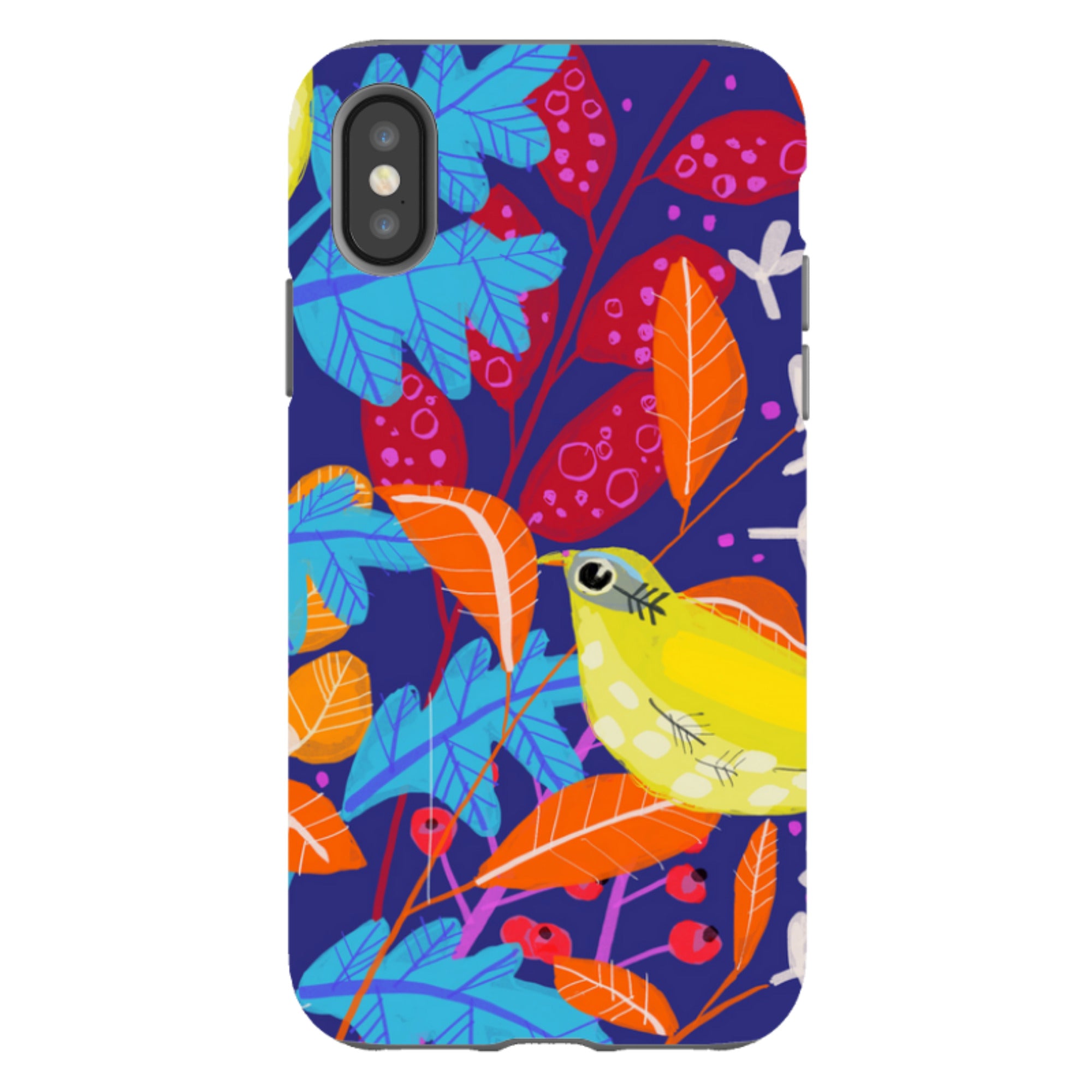 iPhone Tough Case - Yellow Bird By Claire West