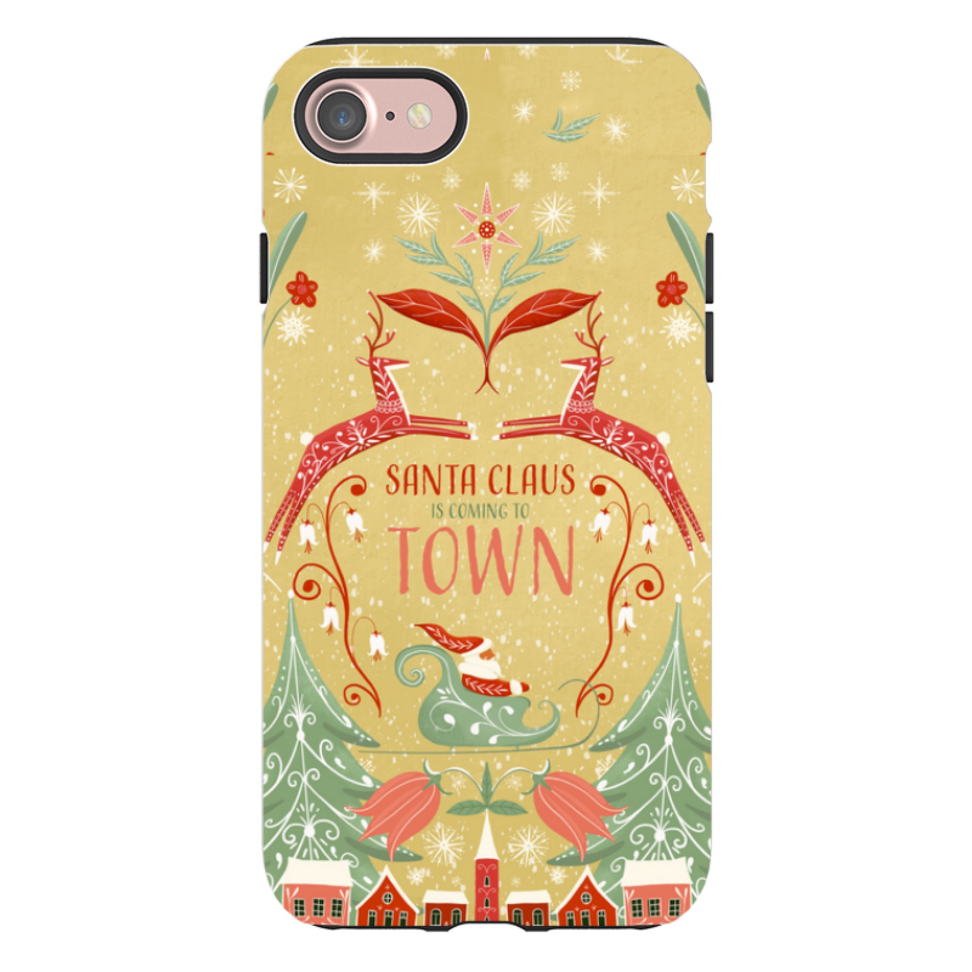 iPhone Tough Case - Santa Claus Is Coming To Town By Maja Lindberg
