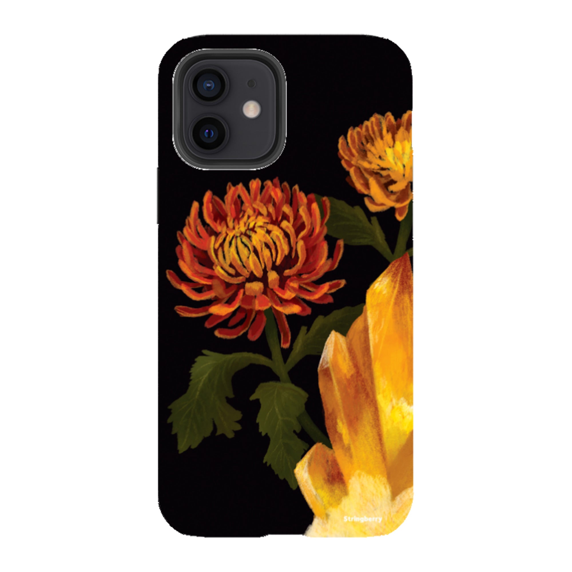 iPhone Tough Case - Chrysanthemum Citrine By Anna Stead