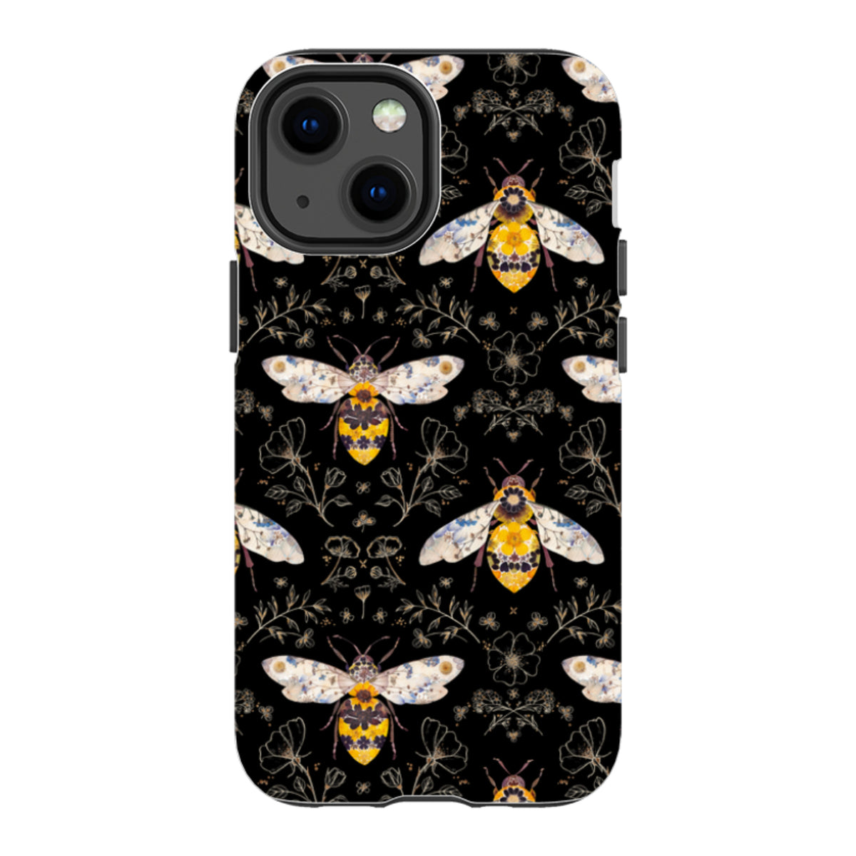 iPhone Tough Case - Midnight Bumble Bee Multi By Helen Ahpornsiri
