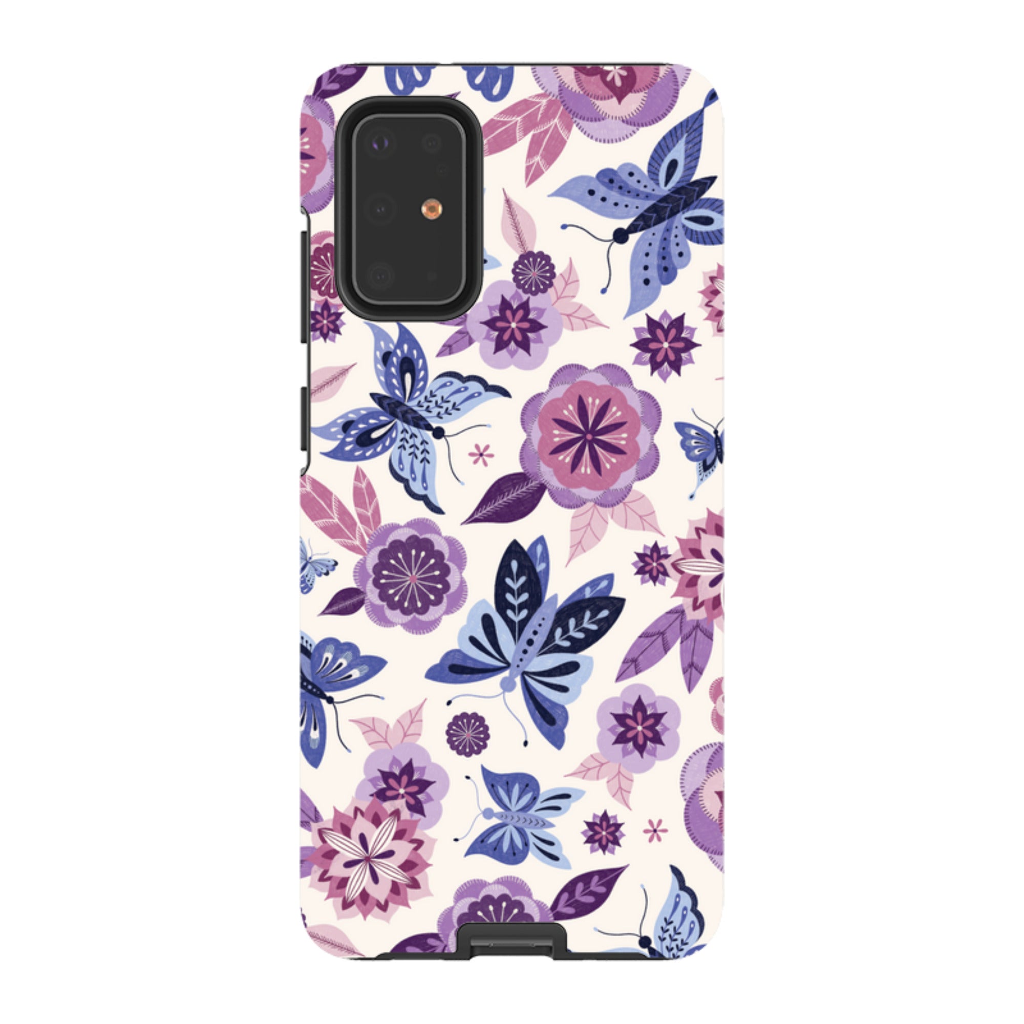 Samsung Tough Case - Butterfly Blooms Ivory By Jenny Zemanek