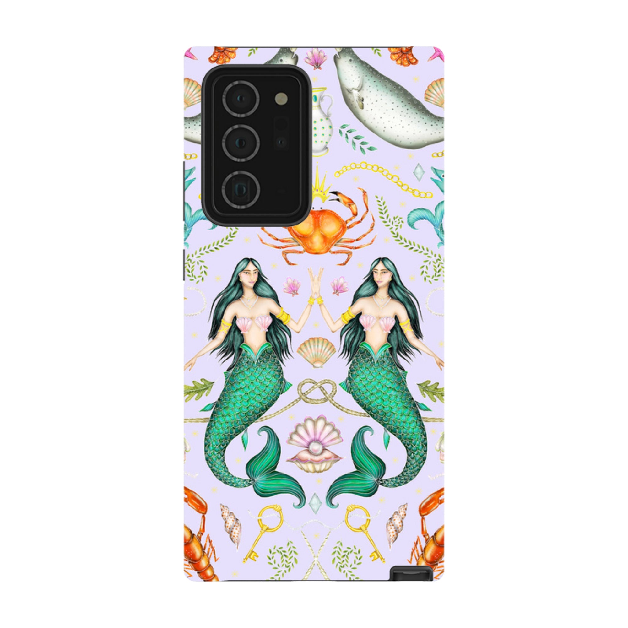 Samsung Tough Case - Tritons Treasure Lilac By Catherine Rowe