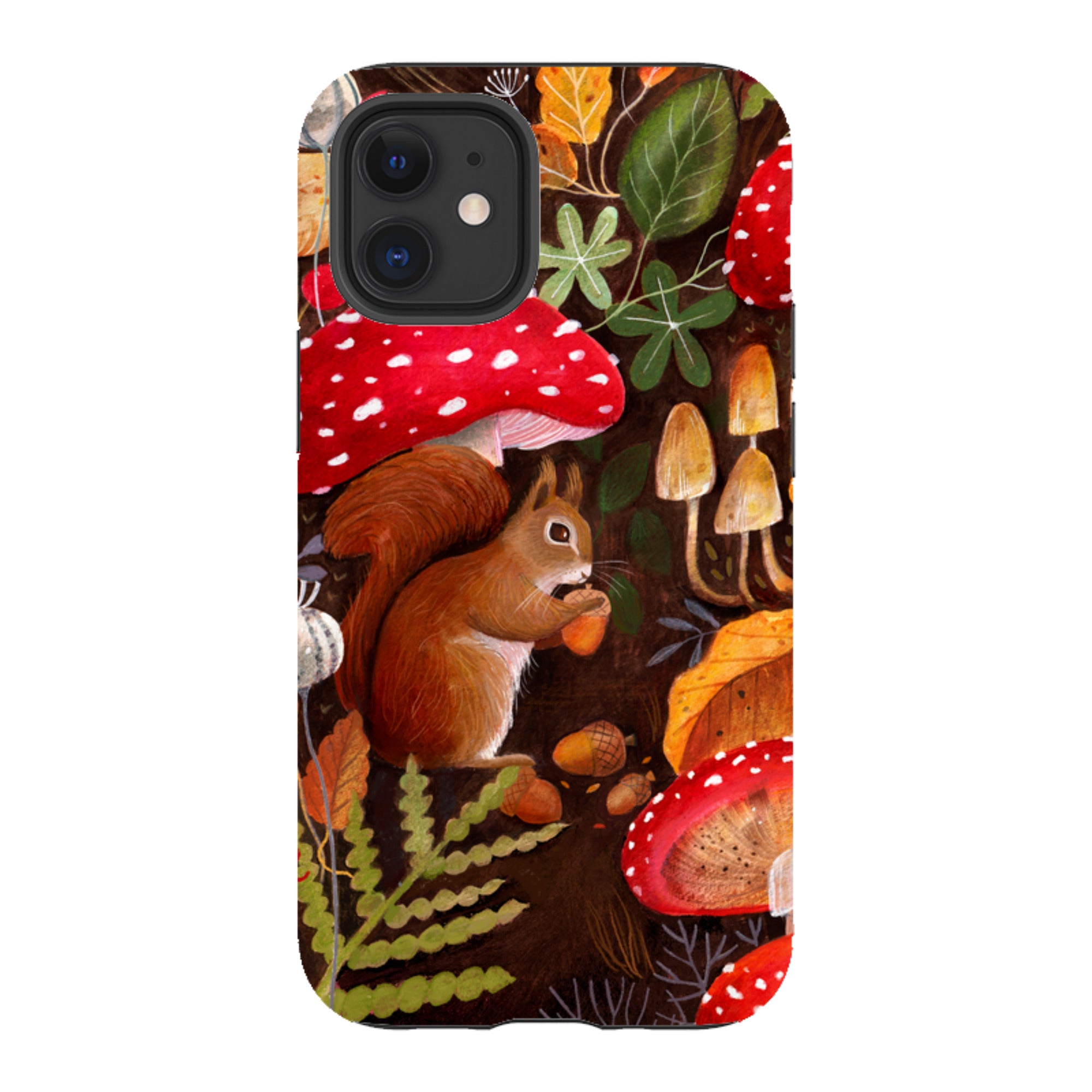 iPhone Tough Case - Squirrel Mushrooms By Bex Parkin