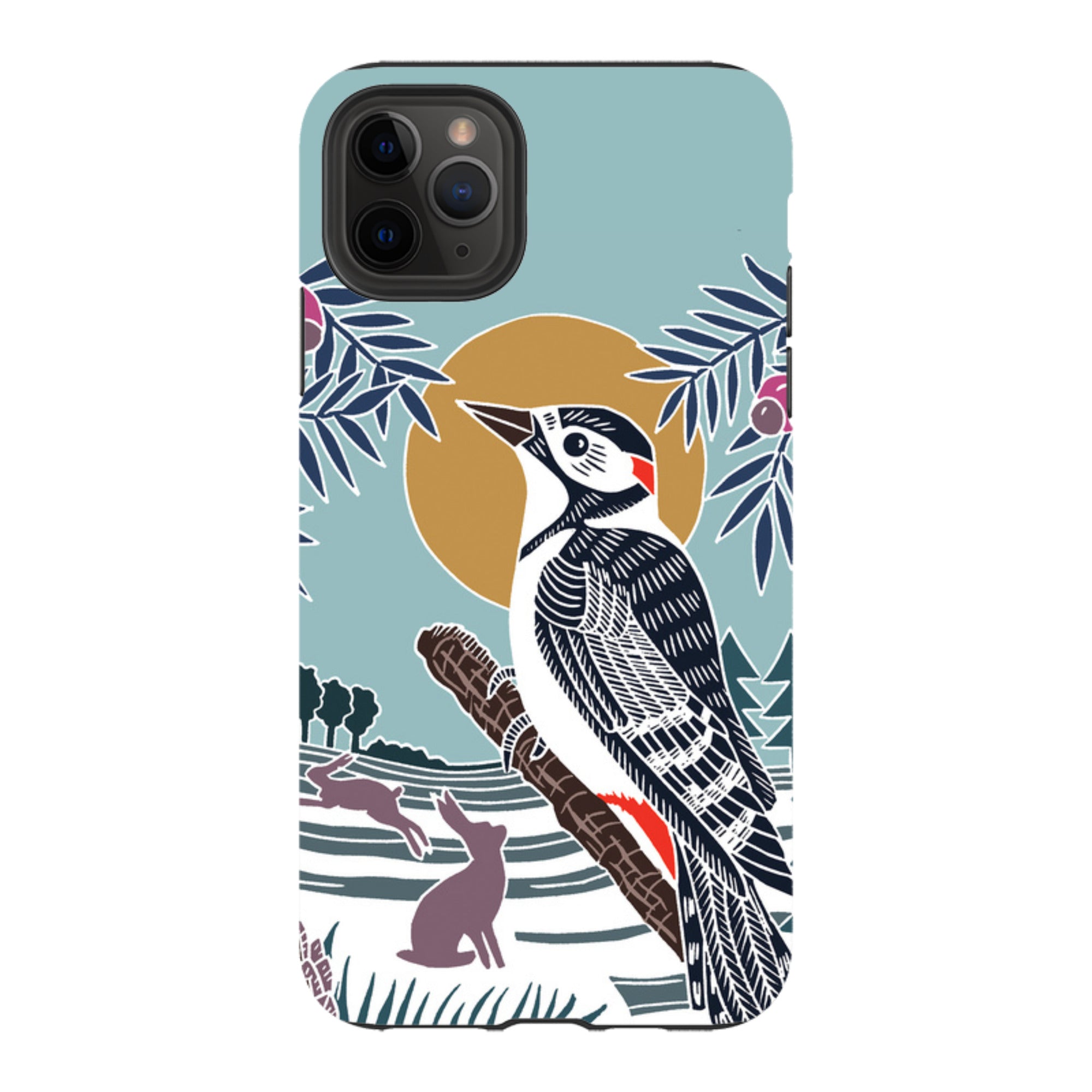 iPhone Tough Case - Woodpecker Brown By Kate Heiss