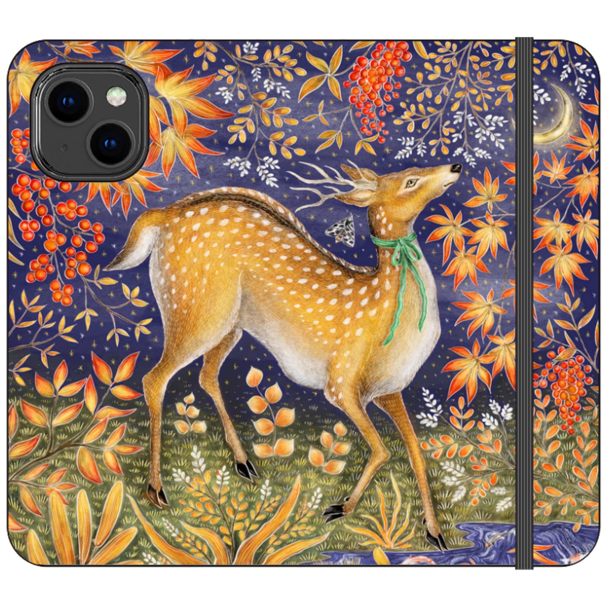 Autumn Deer Wallet Case By Catherine Rowe