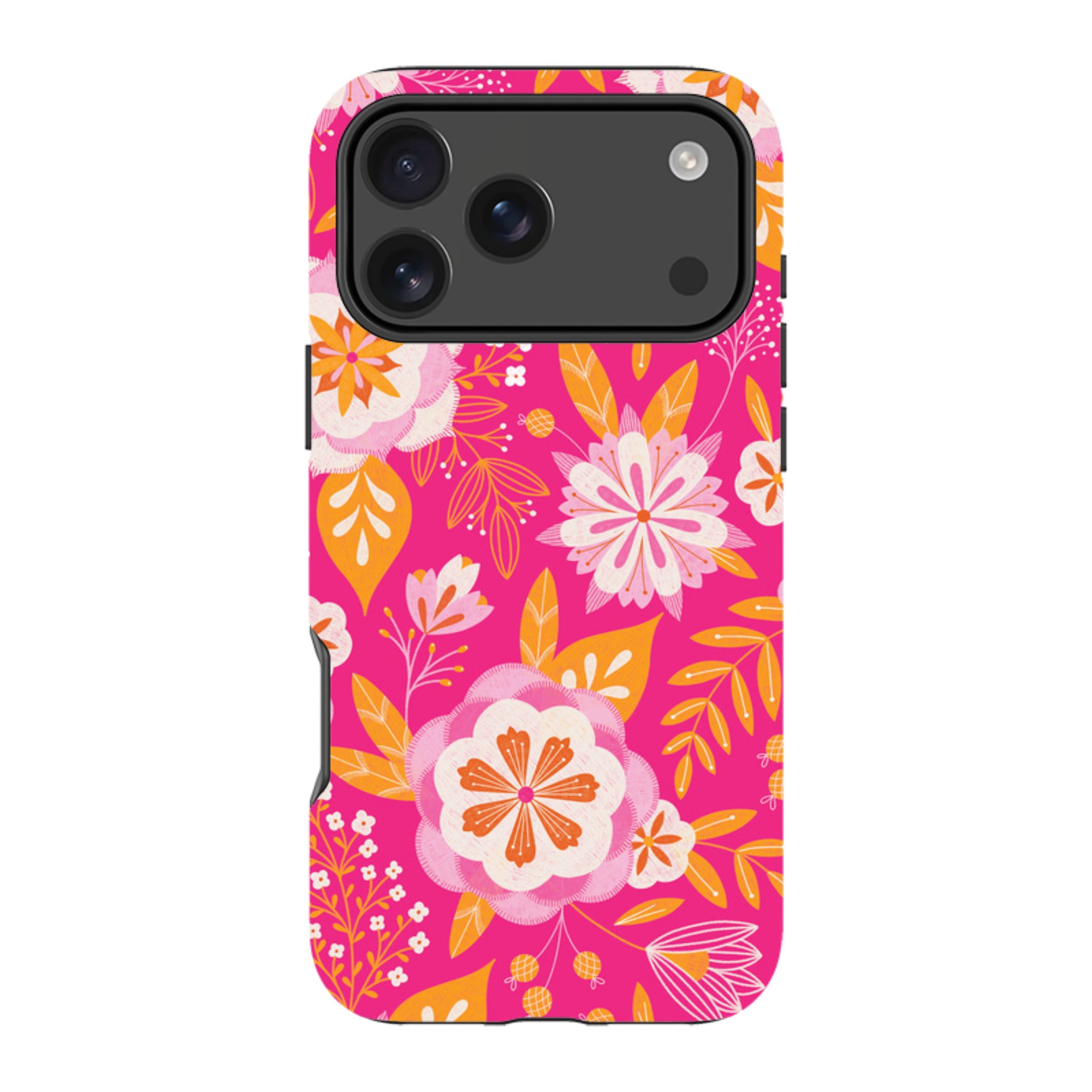 iPhone MagSafe Tough Case -  Big Bold Blooms Pink By Jenny Zemanek