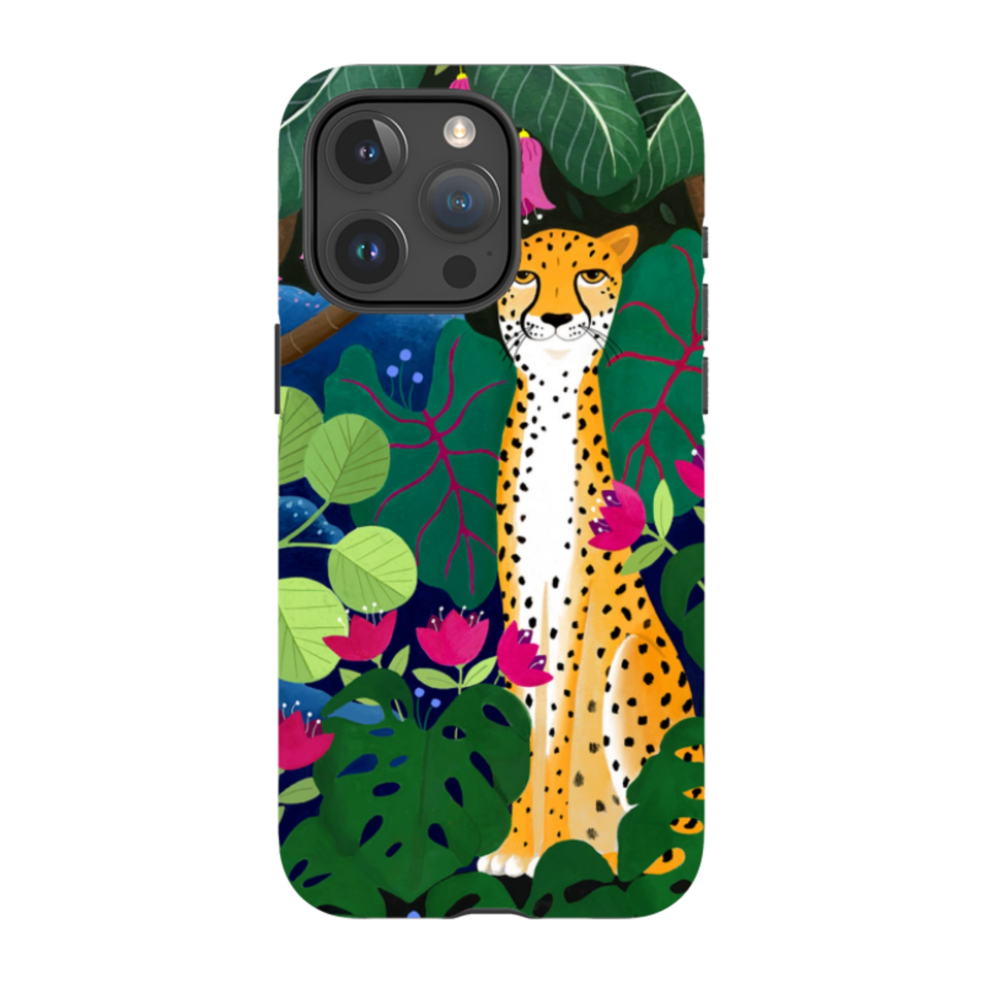iPhone Tough Case - Cheetah And Monstera By Bex Parkin